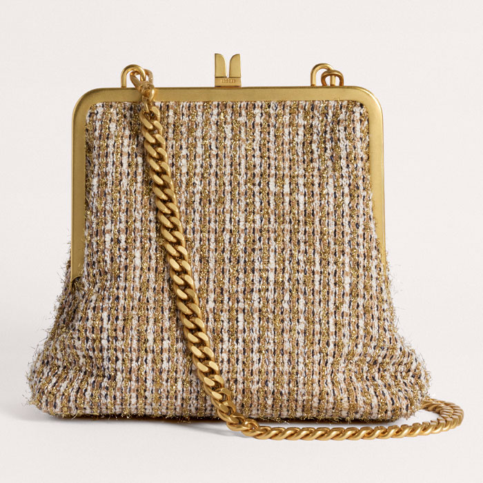 Women's Gold Tweed AM-PM Crossbody Bag | ME+EM