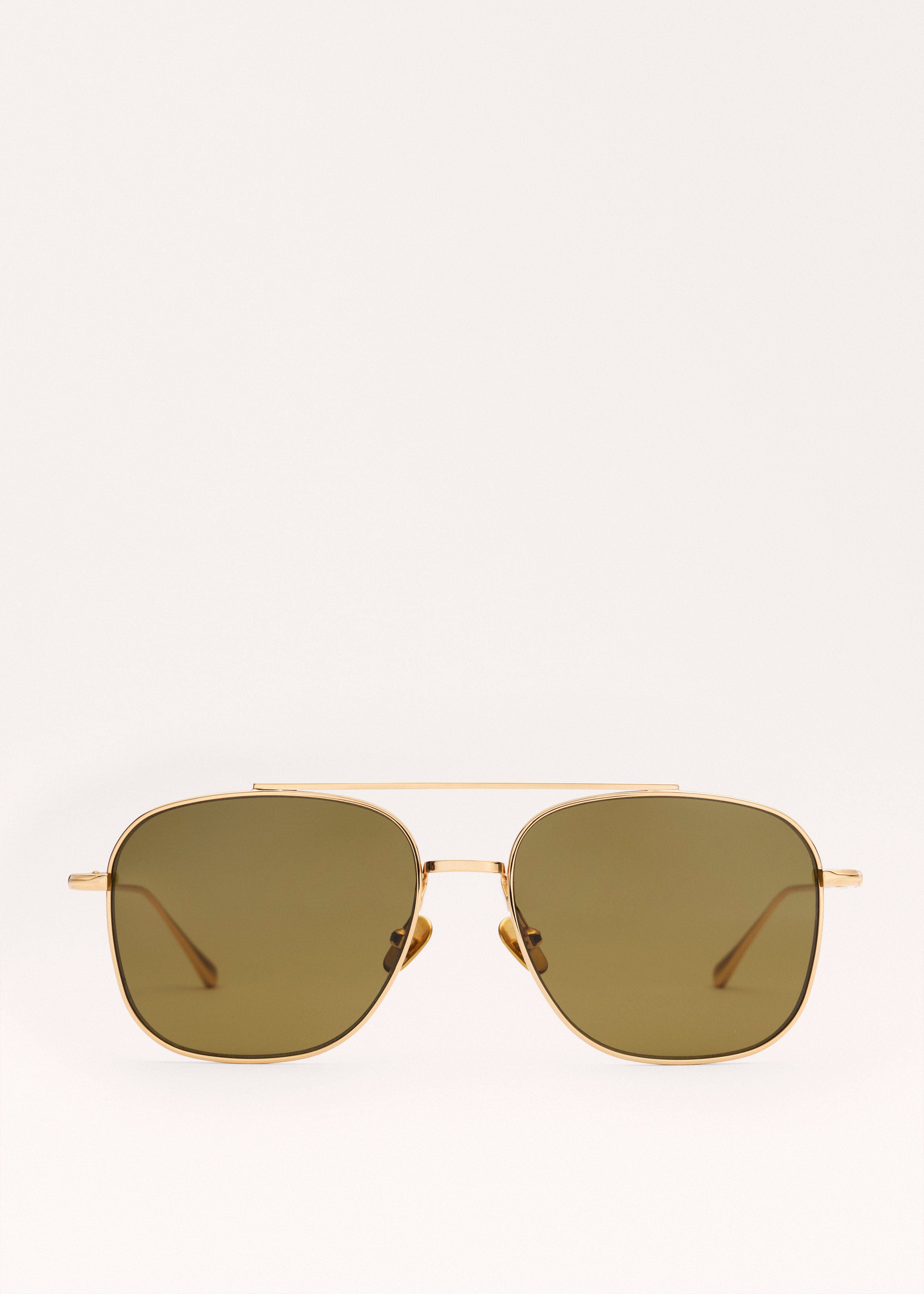 Aviator Sunglasses in Olive Gold
