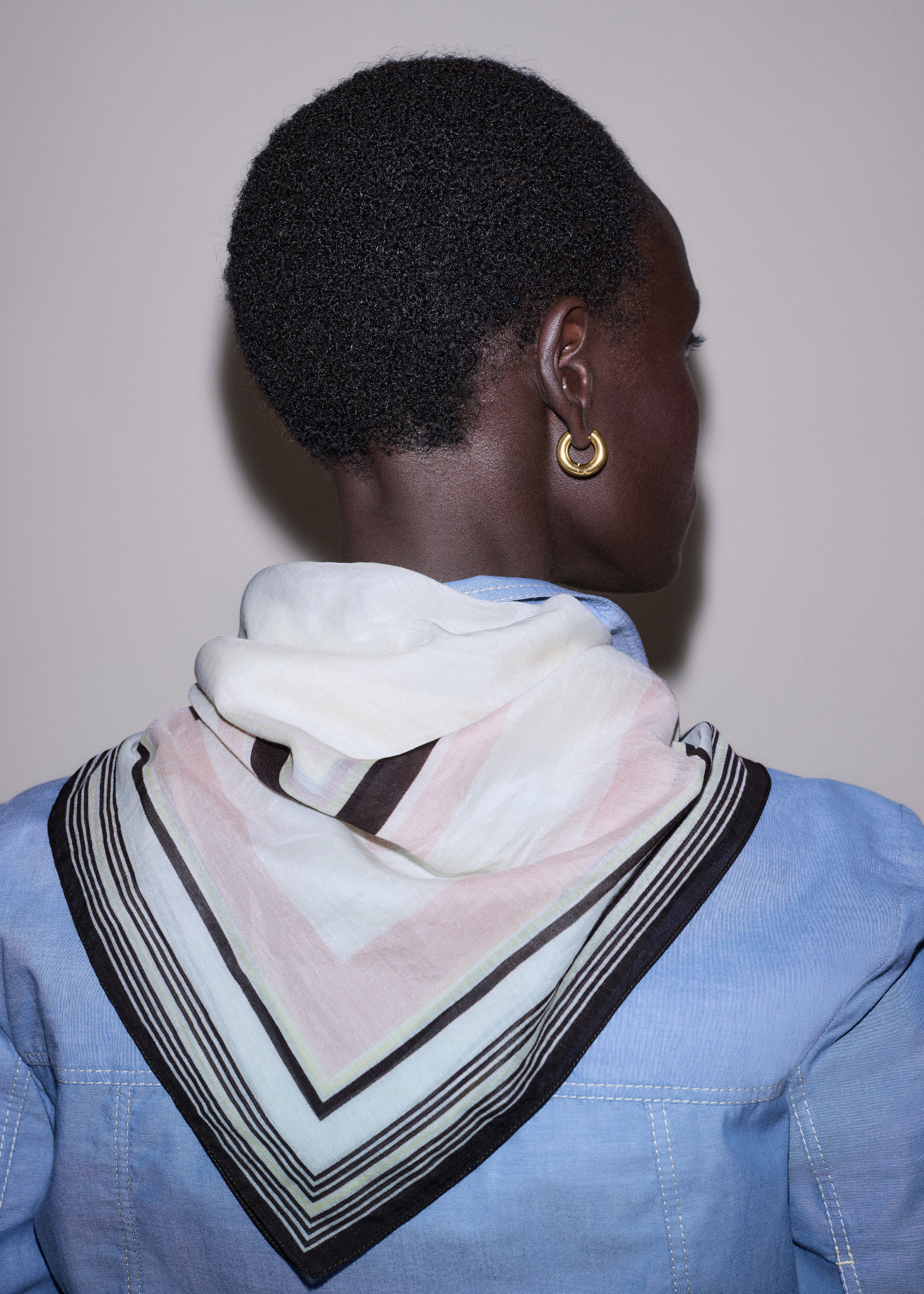 Women's Brown Silk Satin Evening Scarf | ME+EM