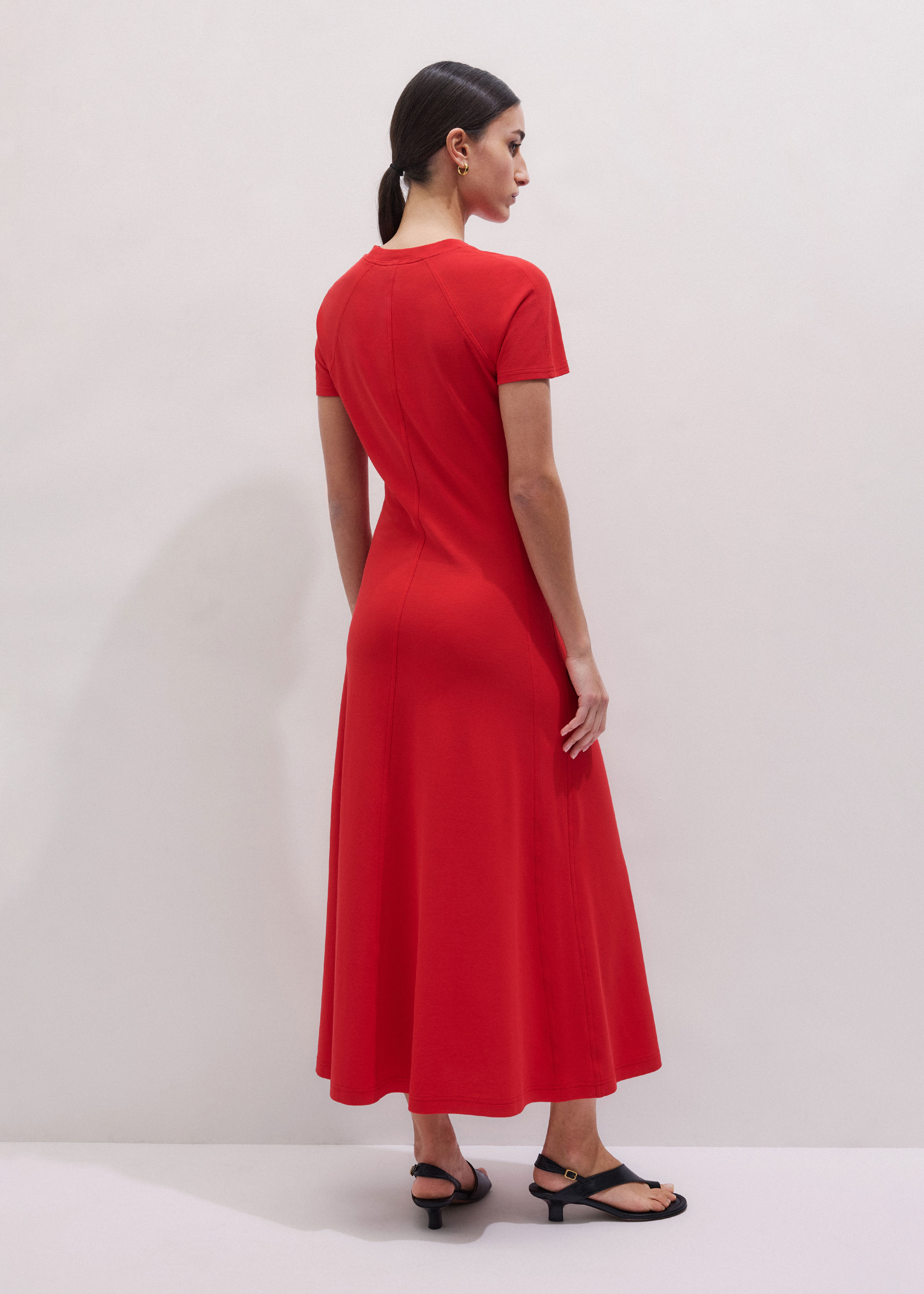 raglan shirt dress B6482 (PDF) | Misses' Raglan Sleeve Dress with Contrast Topstitching