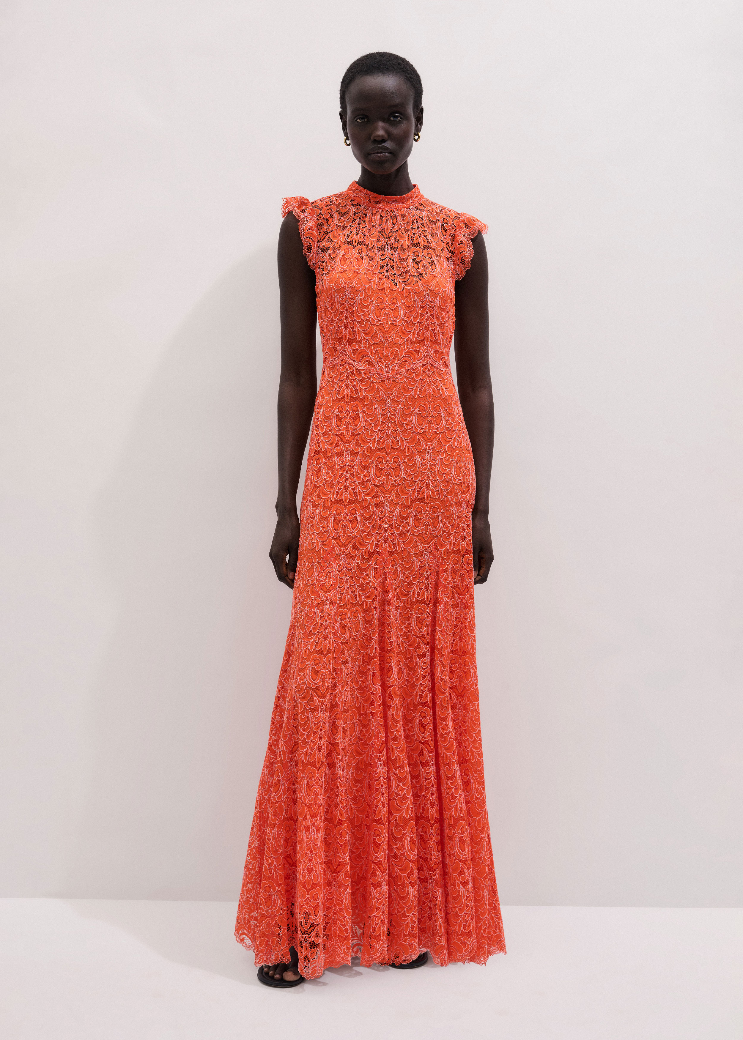 Women's Orange Two Tone Full Length Dress | ME+EM