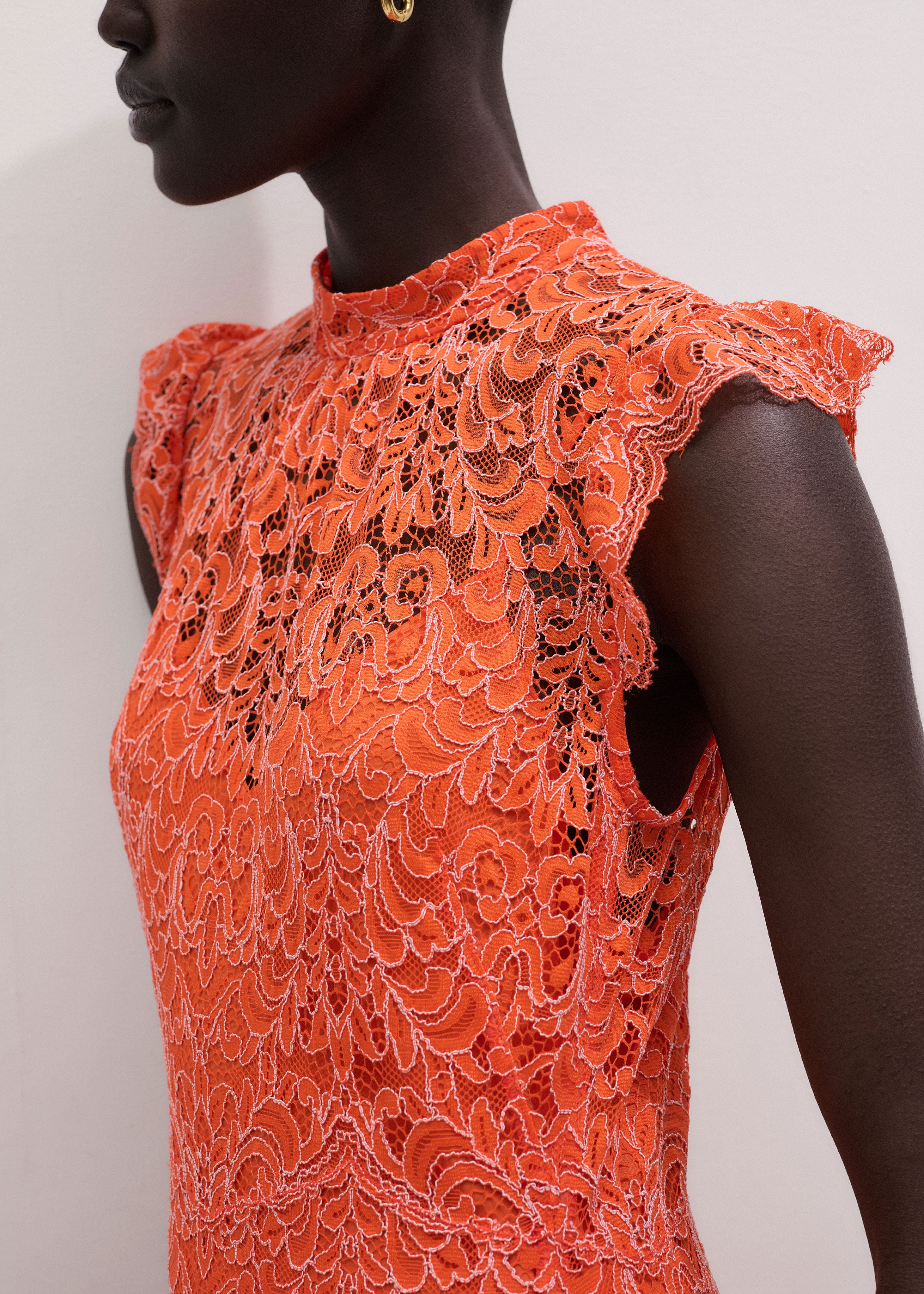 Women's Orange Two Tone Full Length Dress | ME+EM
