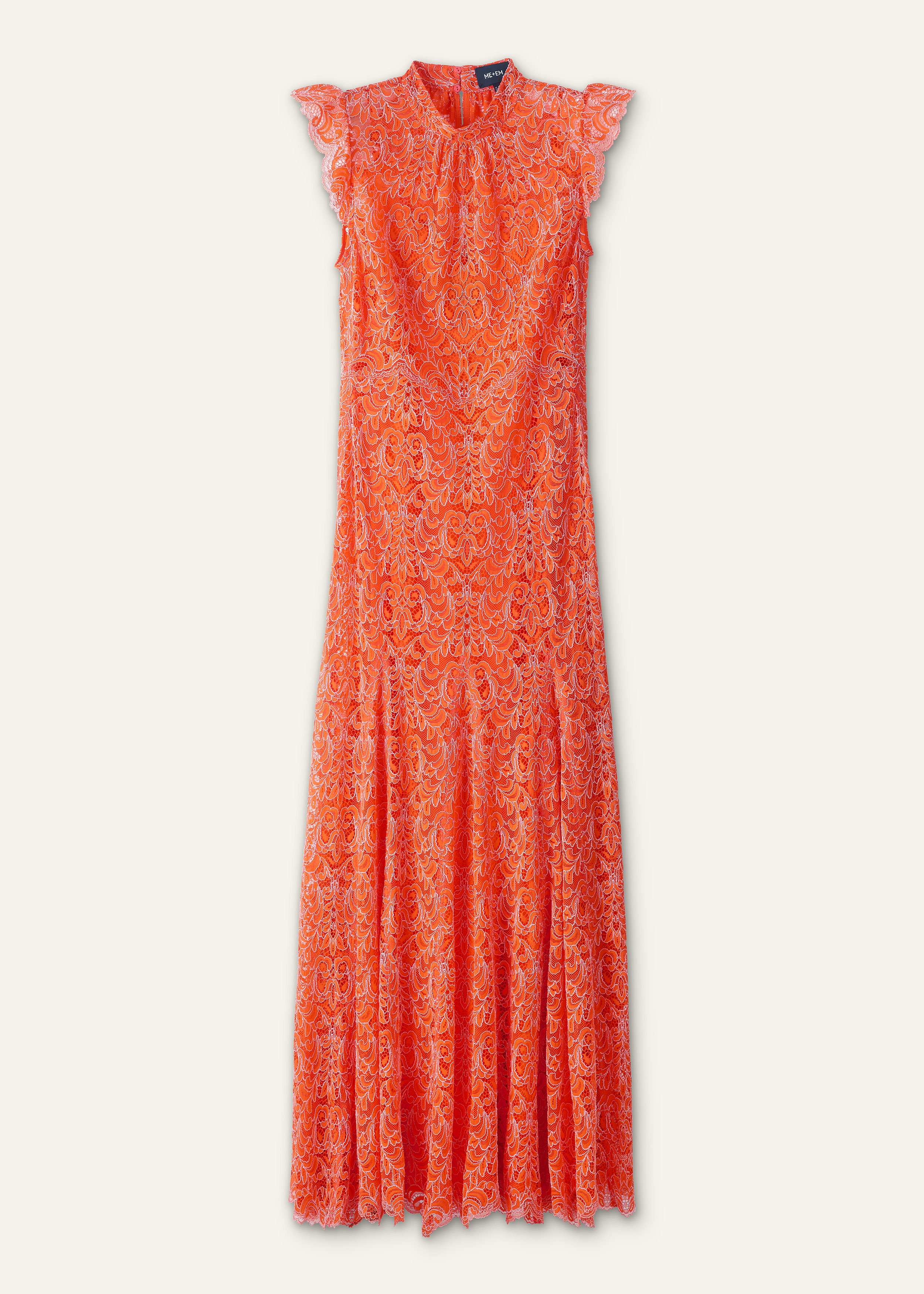 Women's Orange Two Tone Full Length Dress | ME+EM