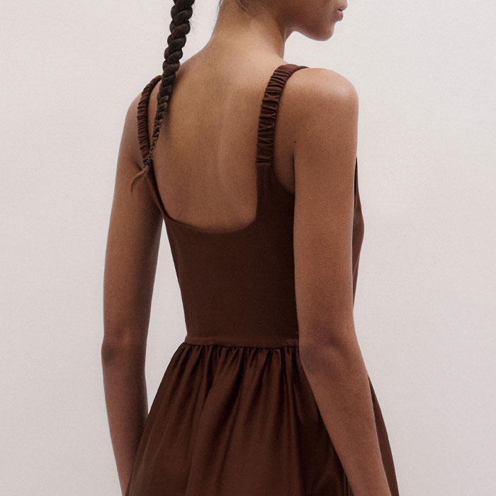 Women's Cinnamon Brown Fit + Flare Maxi Dress | ME+EM