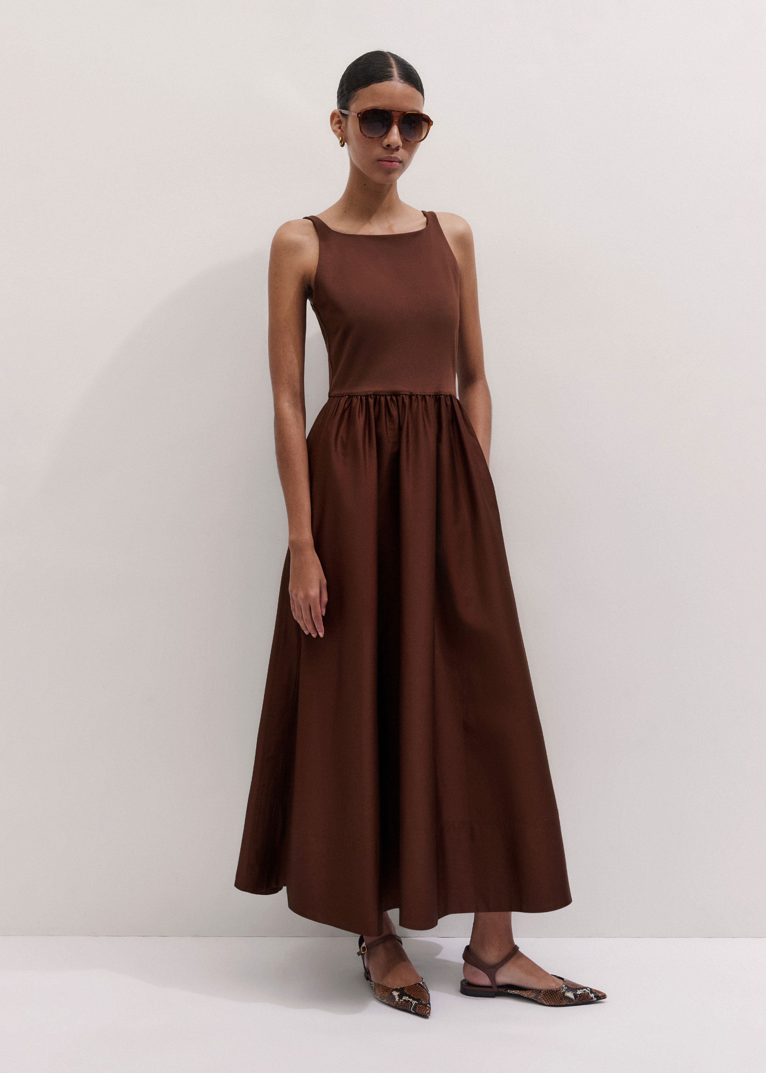 fit and flare brown dress Fit and flare brown winter wool dress 5360 main image 0