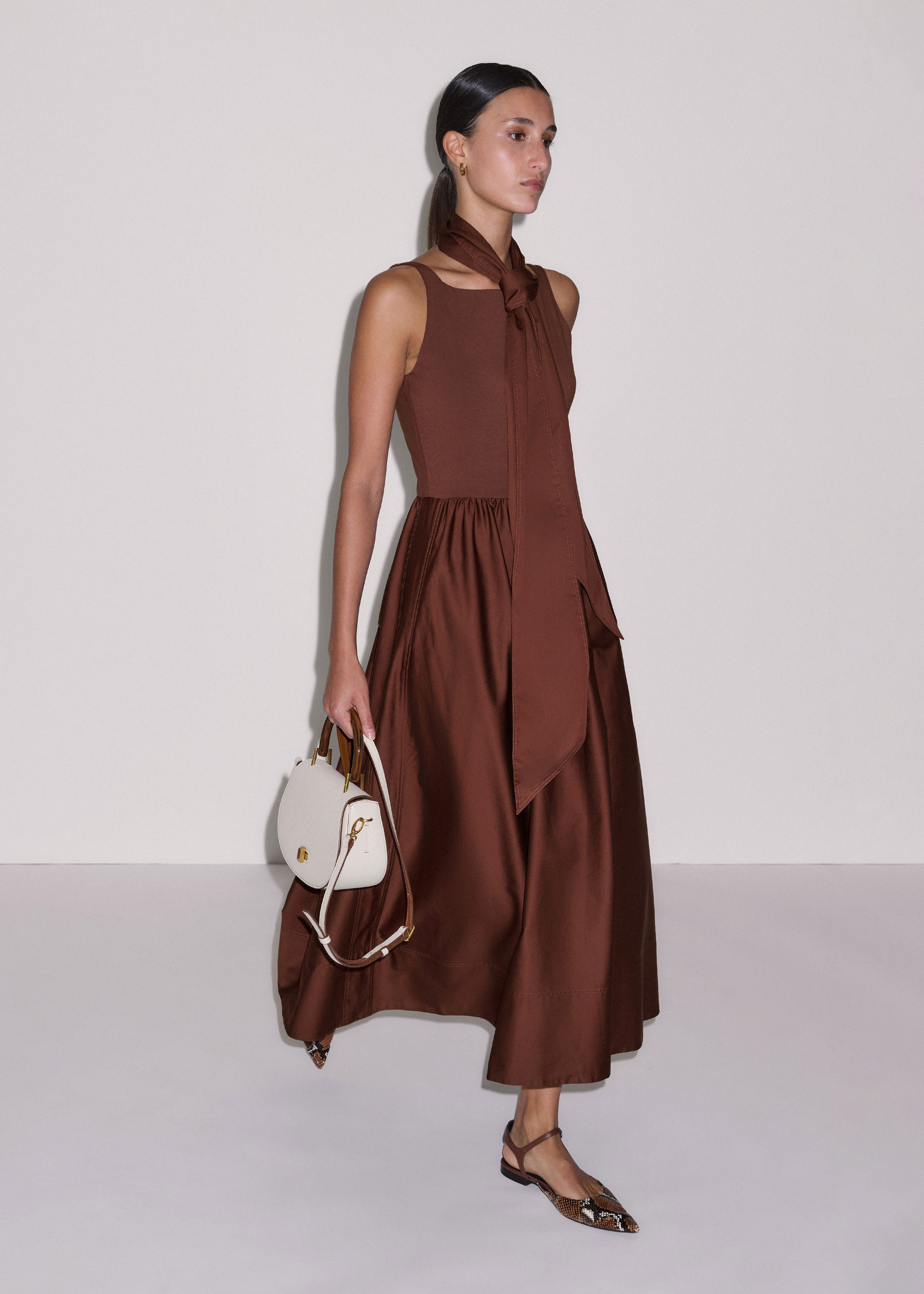 me and em brown dress Women's Cinnamon Brown Fit + Flare Maxi Dress