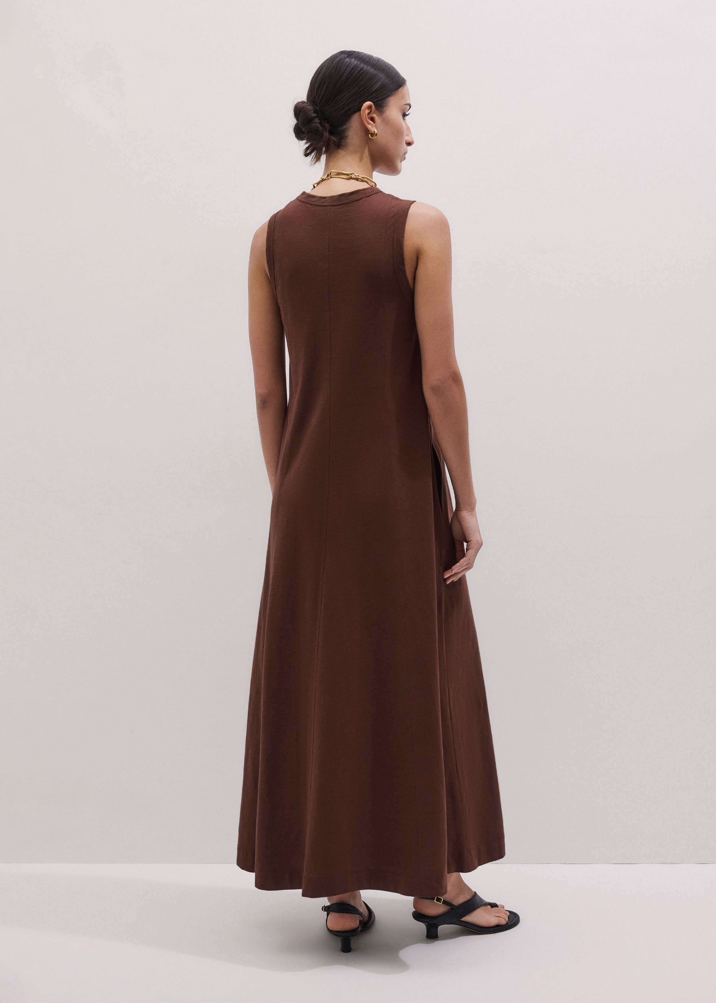brown dress uniqlo Amber Nights Cinnamon Beaded Mini Dress main image 0