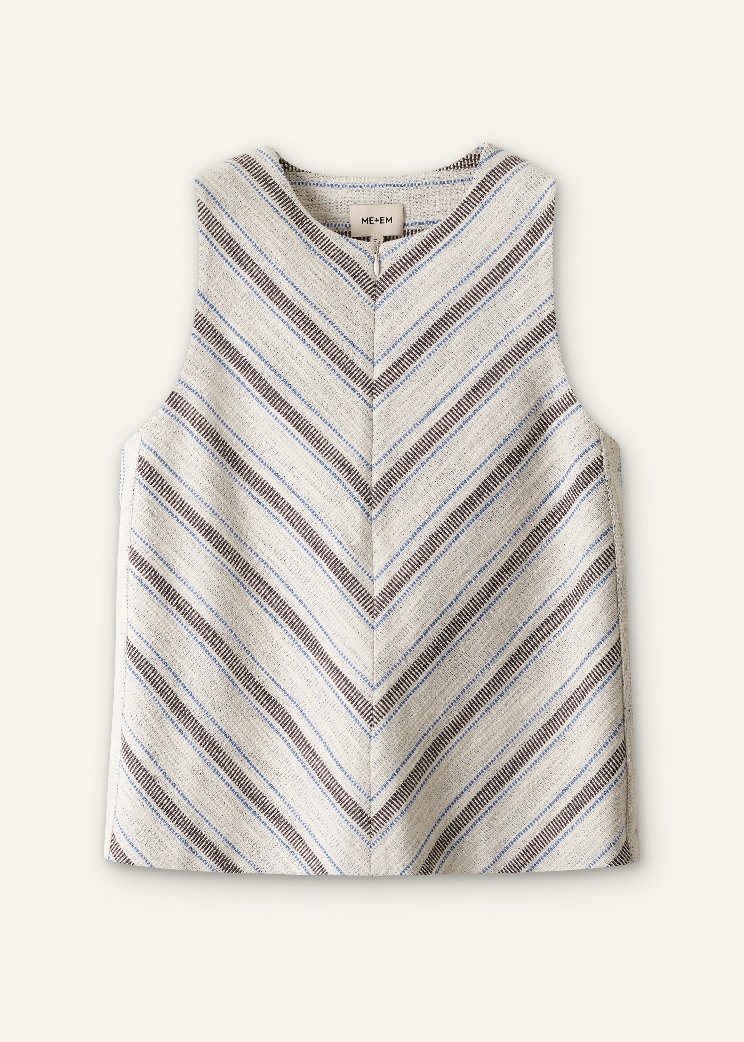 Women's Cream Stripe Swing Top | ME+EM Women's Cream Stripe Swing Top | ME+EM