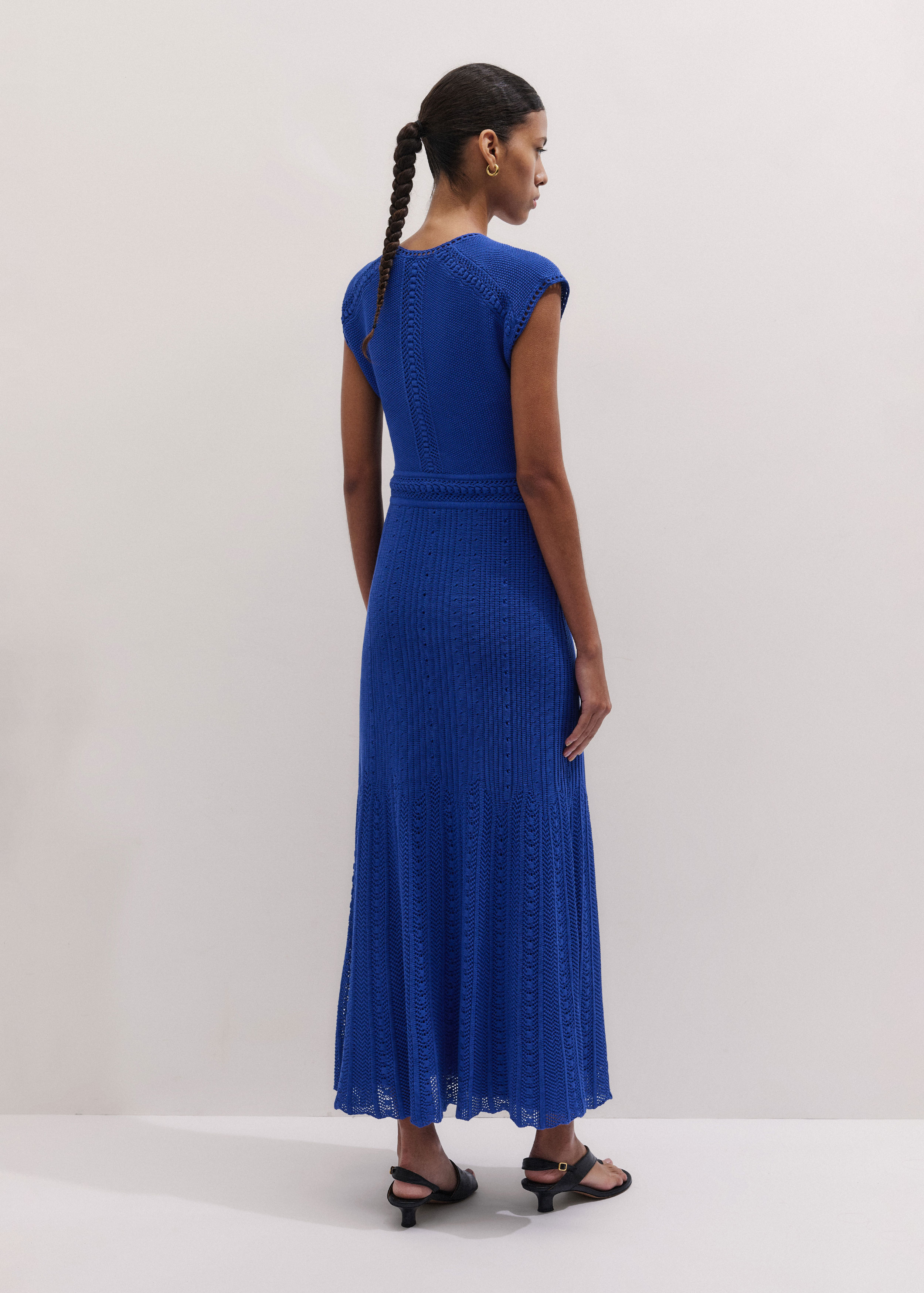 knee length dresses for ladies Pointelle Knit Nursing Dress