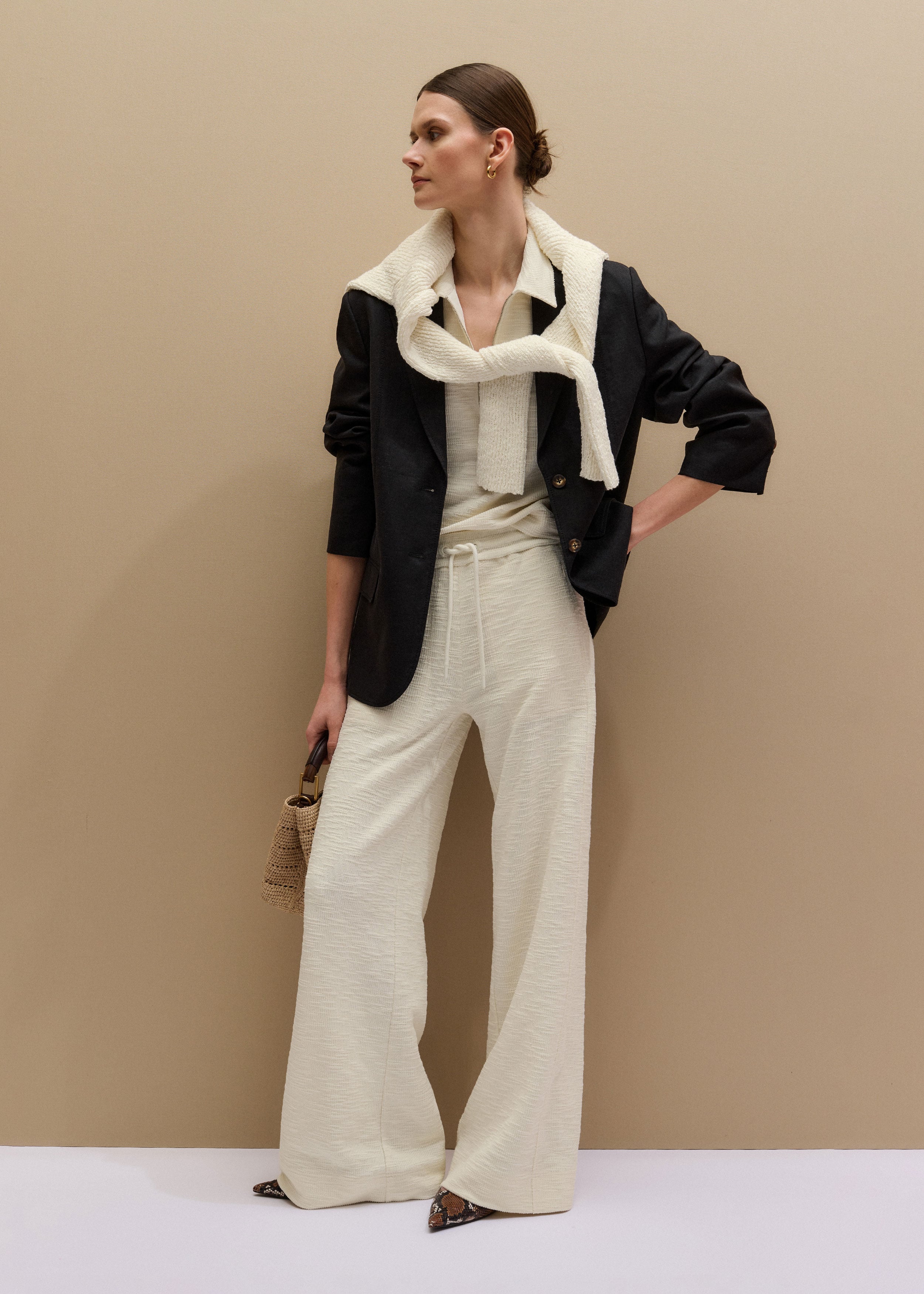 Wide-Leg Track Pant