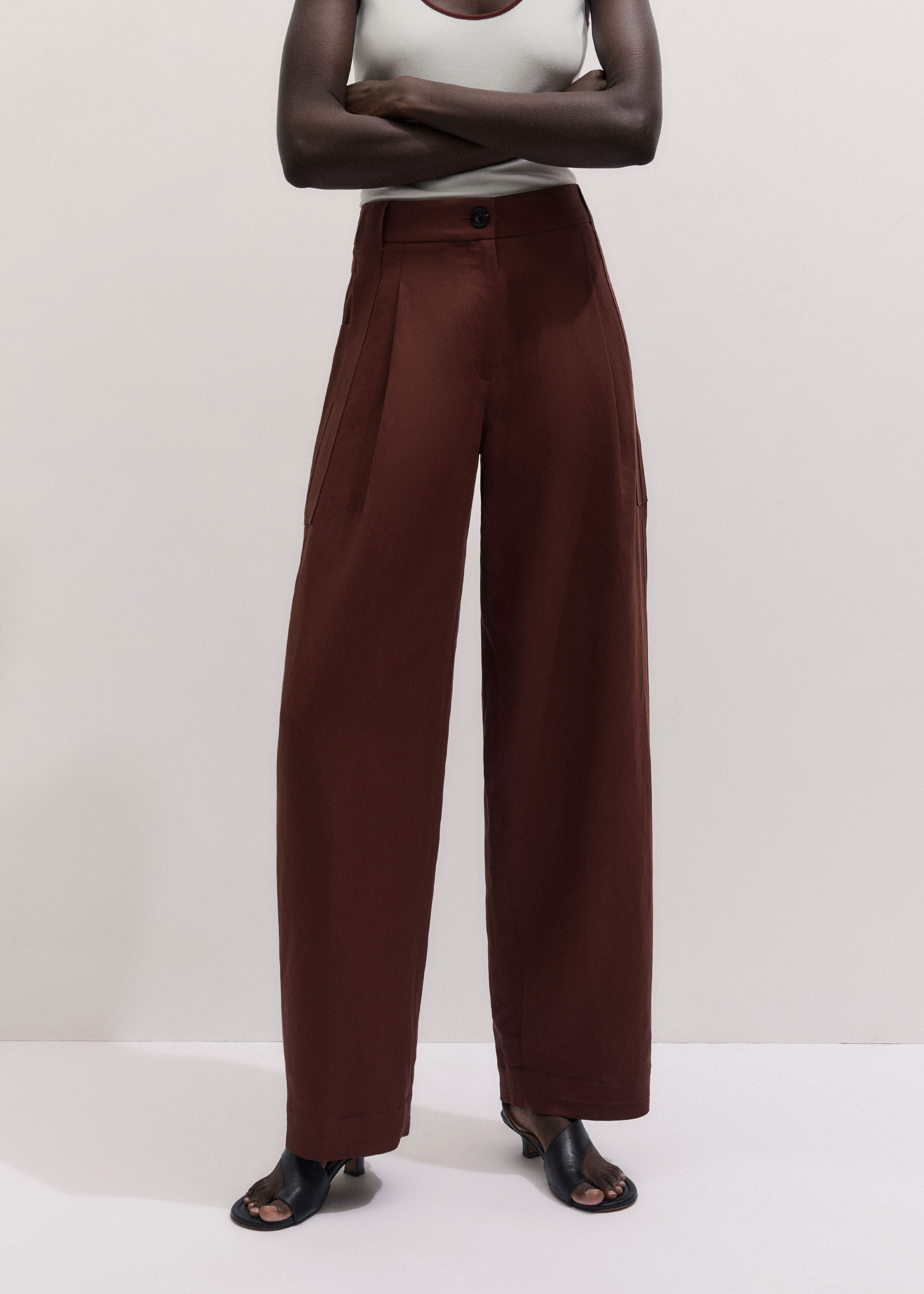 Women's Cinnamon Brown Extreme Taper Pant | ME+EM