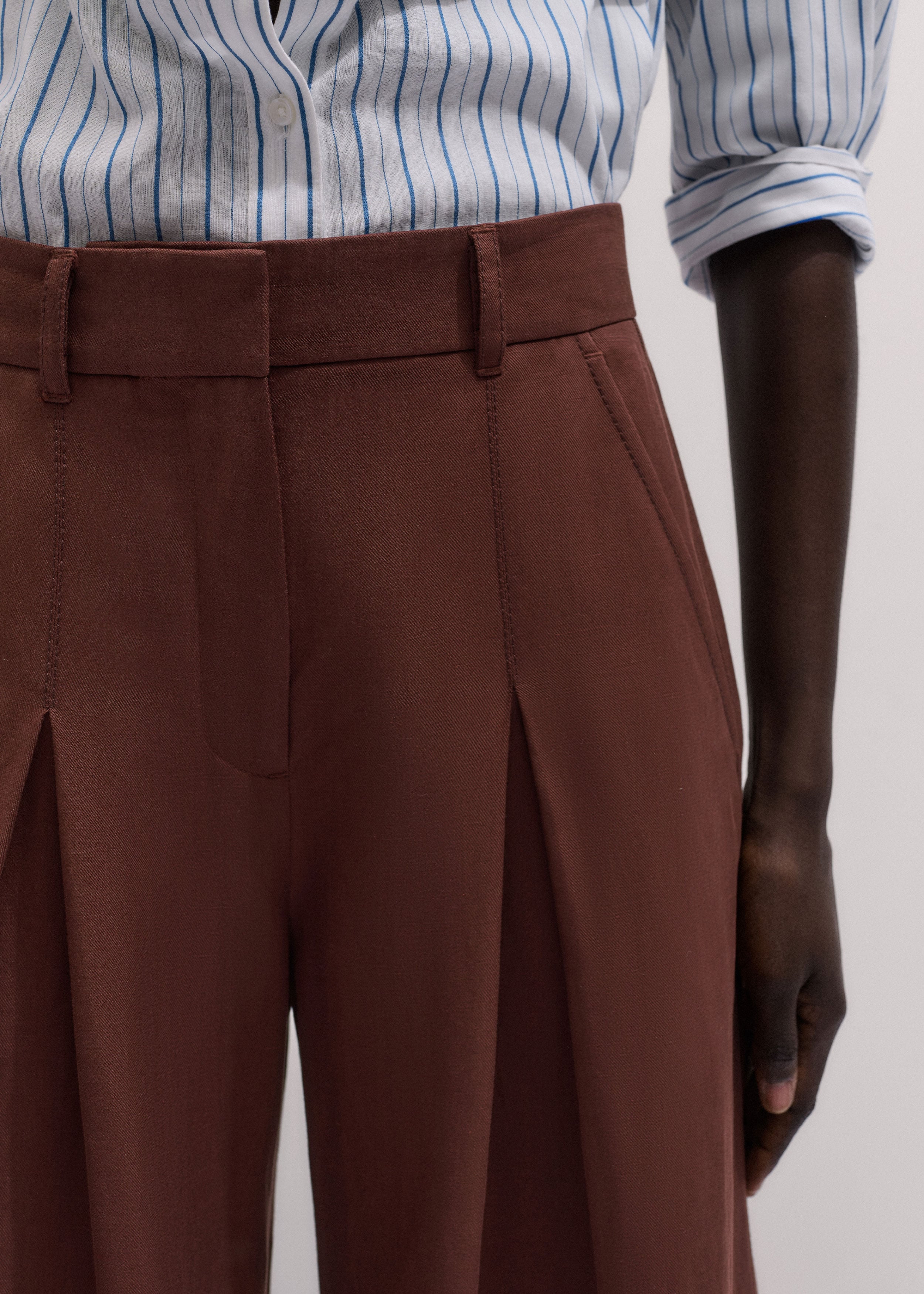 Women's Cinnamon Brown Very Wide-Leg Pant | ME+EM