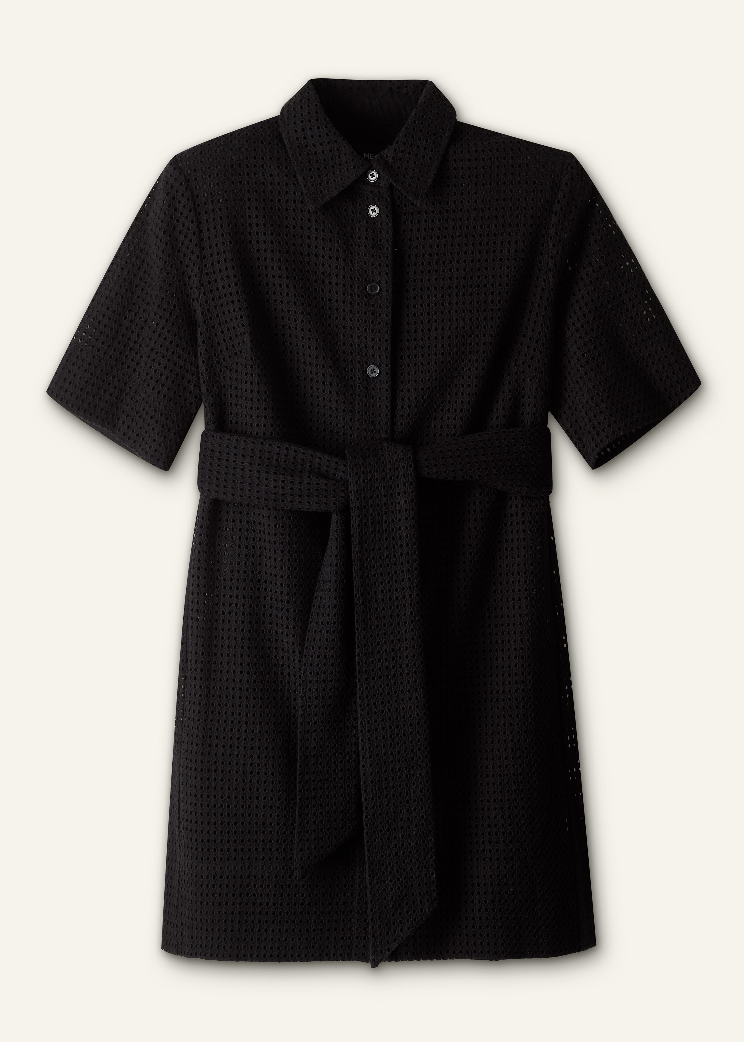 ME+EM Broderie Short Dress in Black