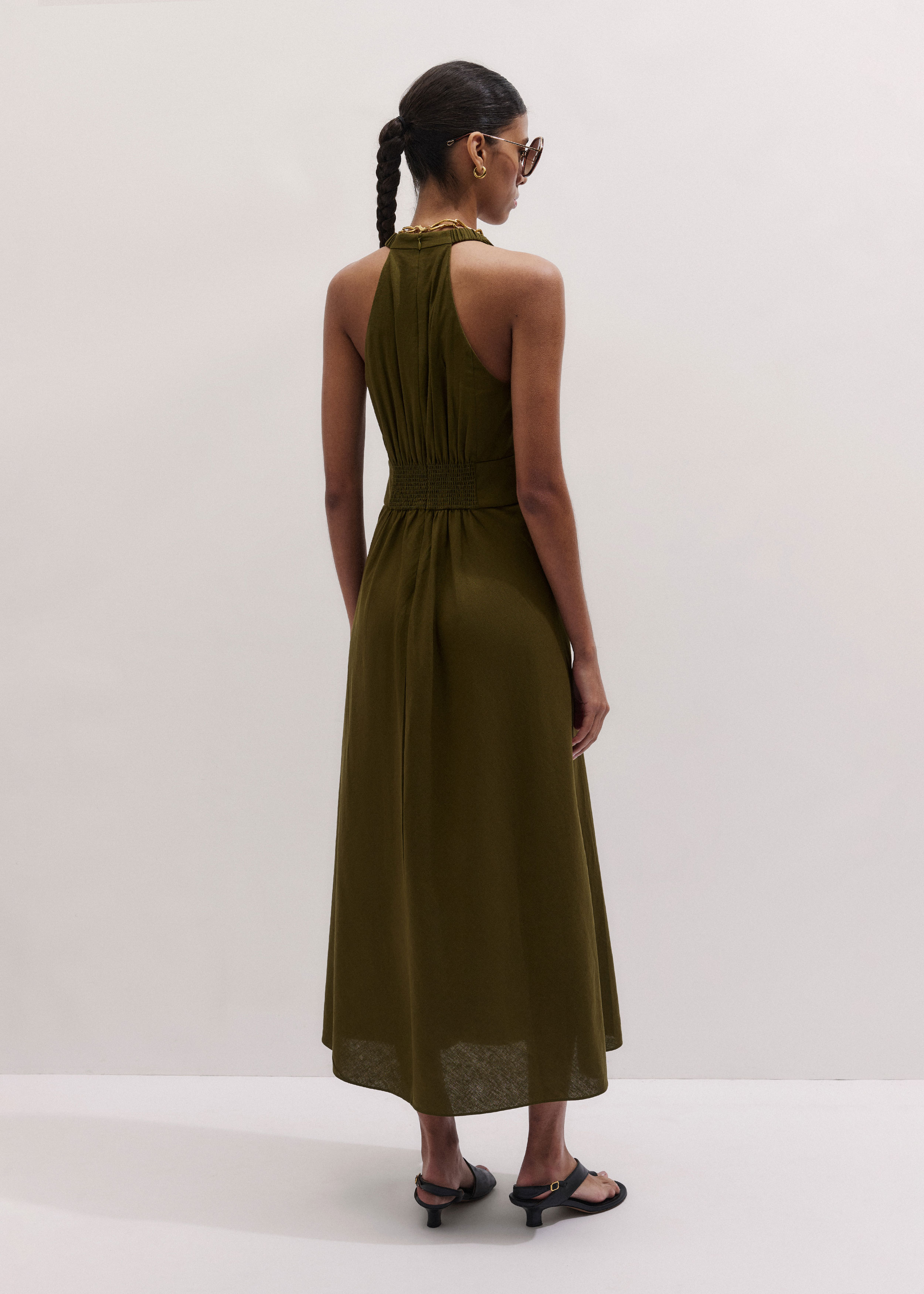 princess polly baby blue dress Green Backless Dress