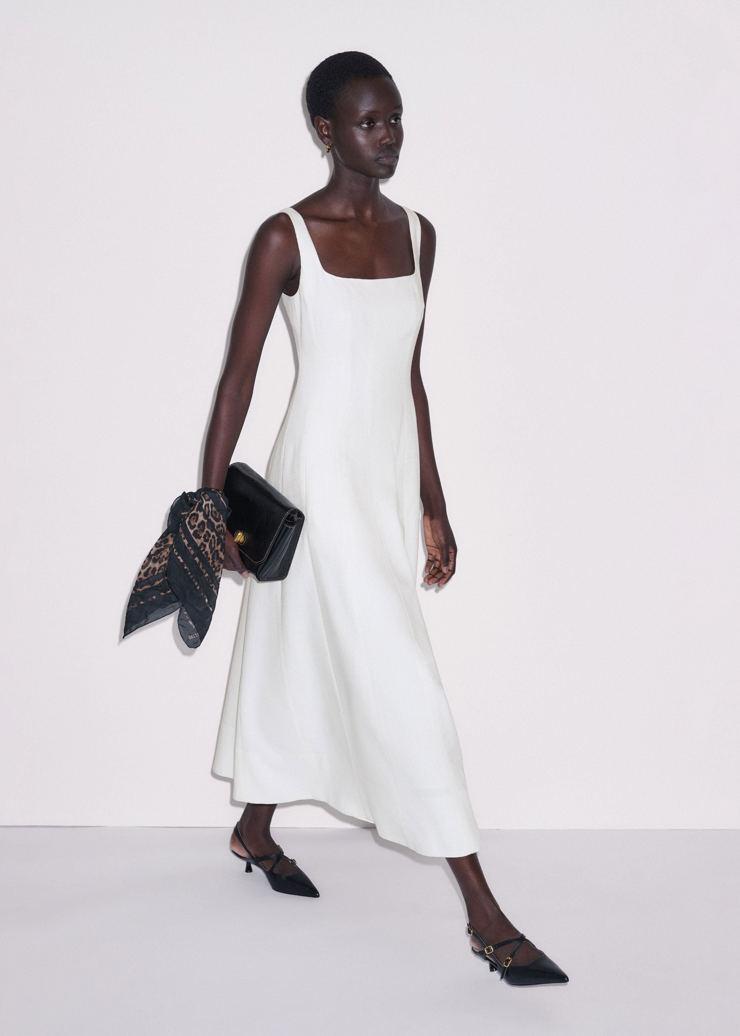 staud white dress STAUD, Ilana Dress in White, Size XL main image 1