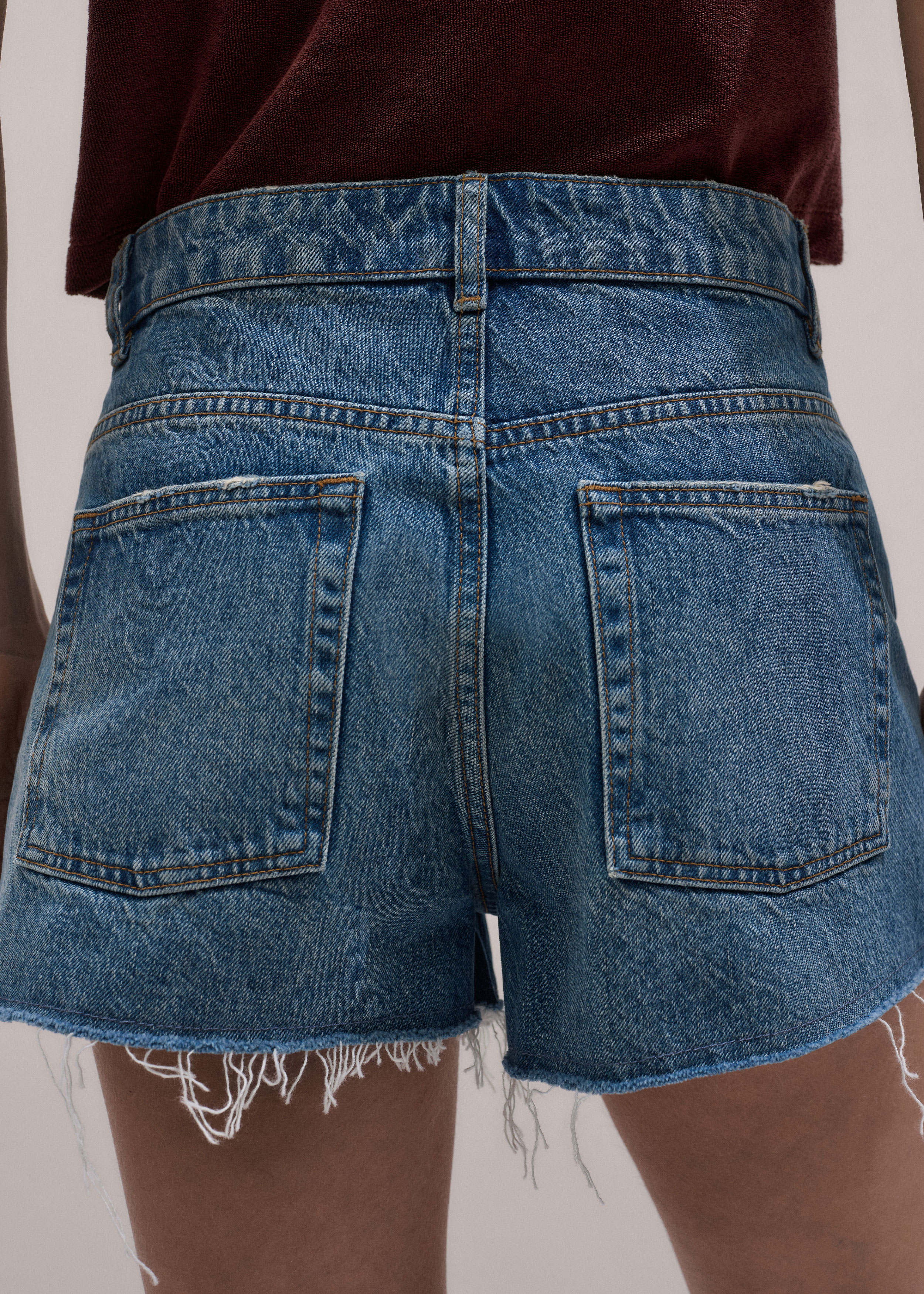 Women's Blue Classic Cut Off Short | ME+EM