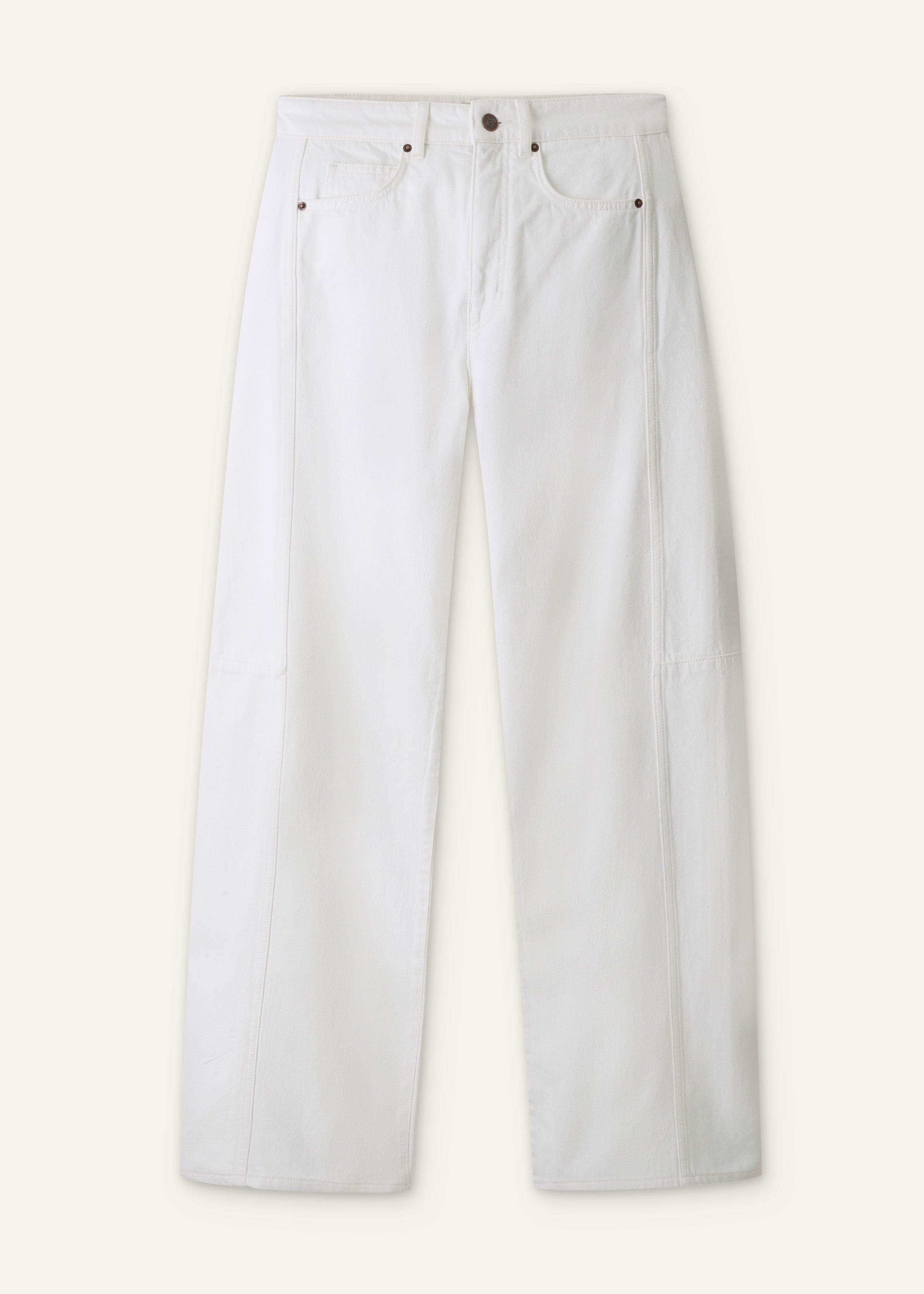 ME+EM Exaggerated Taper Jean in Soft White Wash