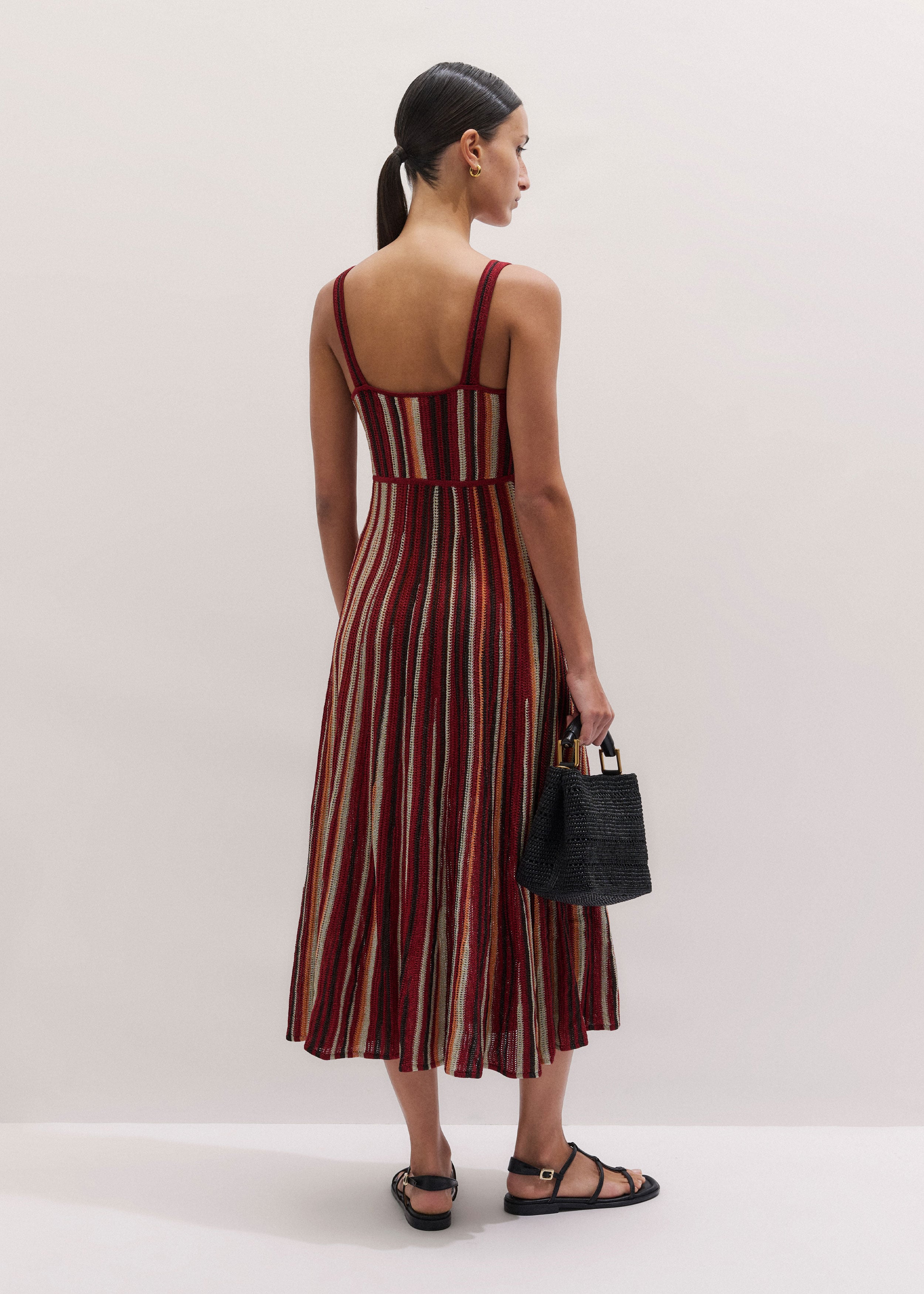 anastasia knit dress Anastasia Ivory Midi Knit Dress  Elegant Knitwear M
