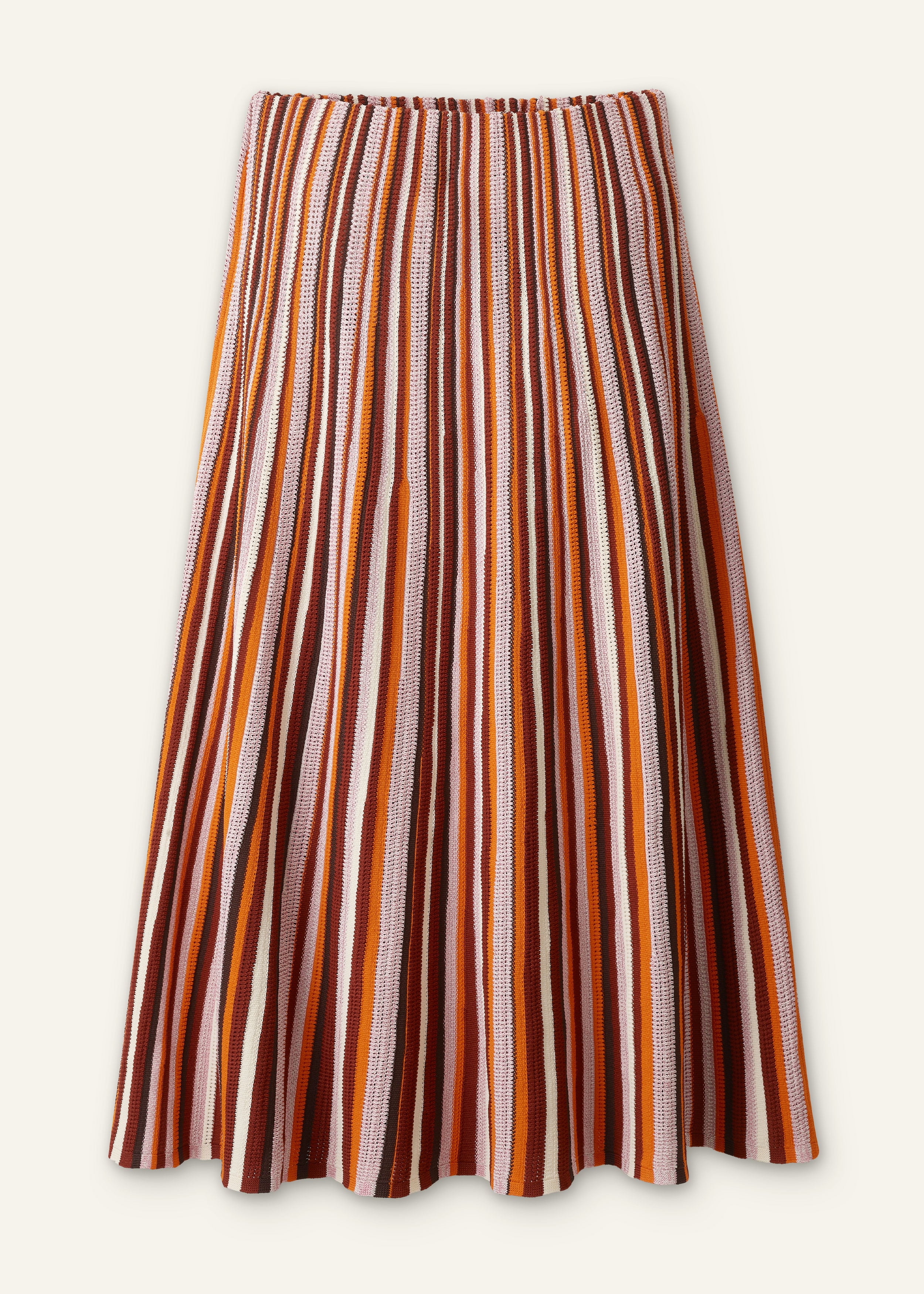 Women's Cinnamon Stripe Knit Maxi Skirt | ME+EM
