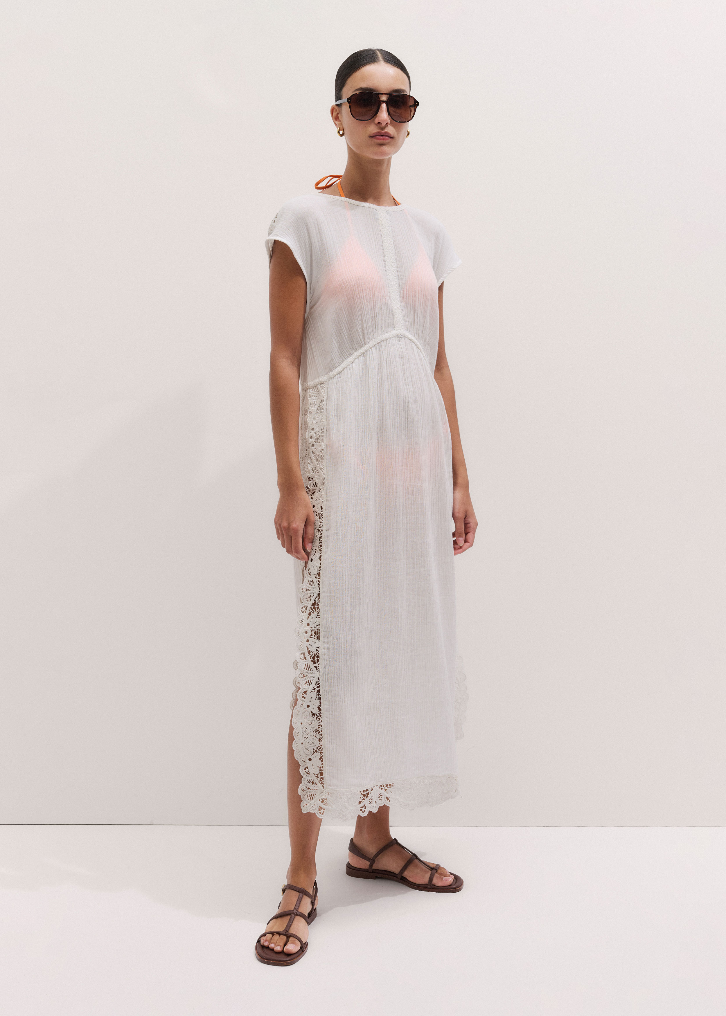 lace white beach dress Lace Beach Maxi Dress