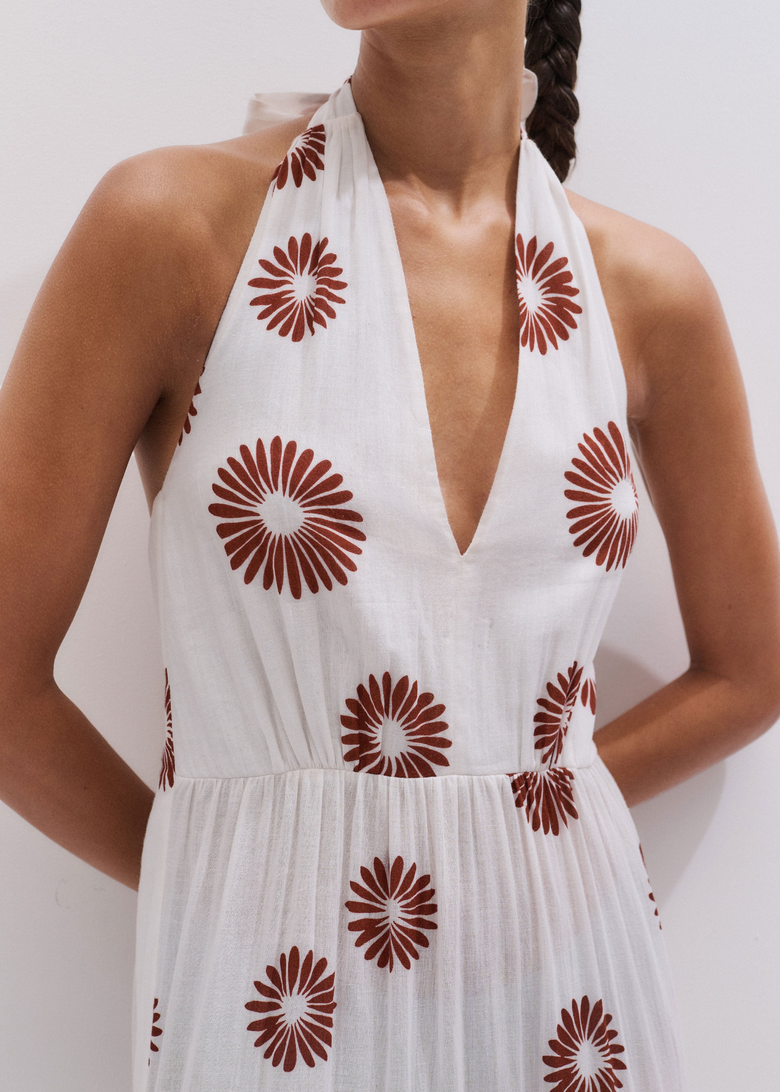 Women's White Full-Length Beach Dress | ME+EM