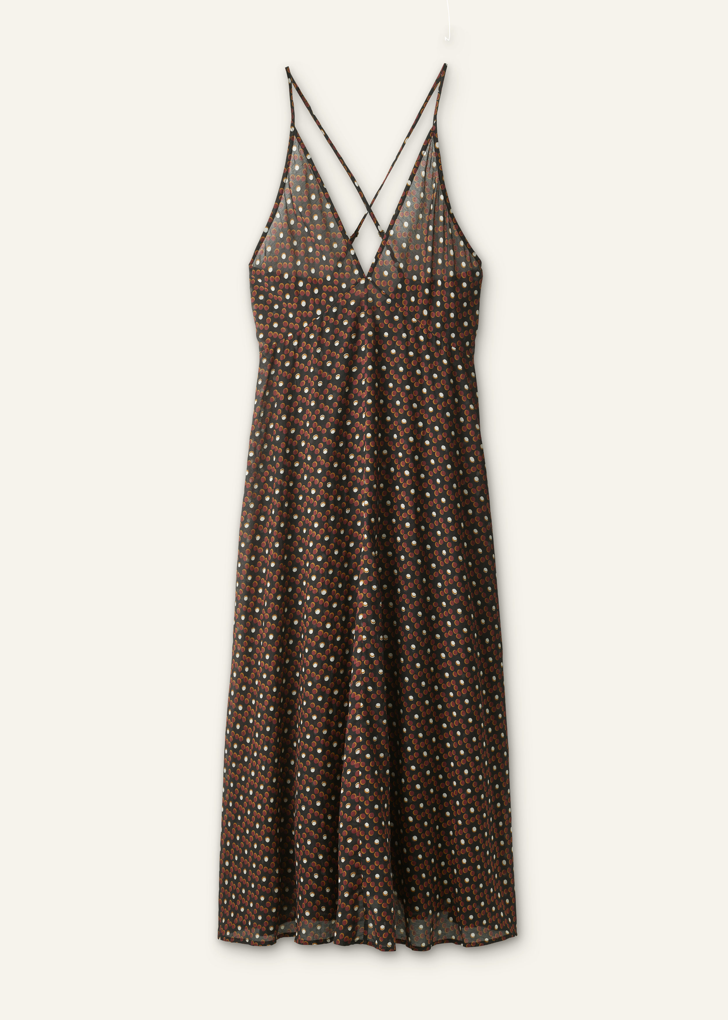 Me+em Halter Maxi Beach Dress - Black Multi
