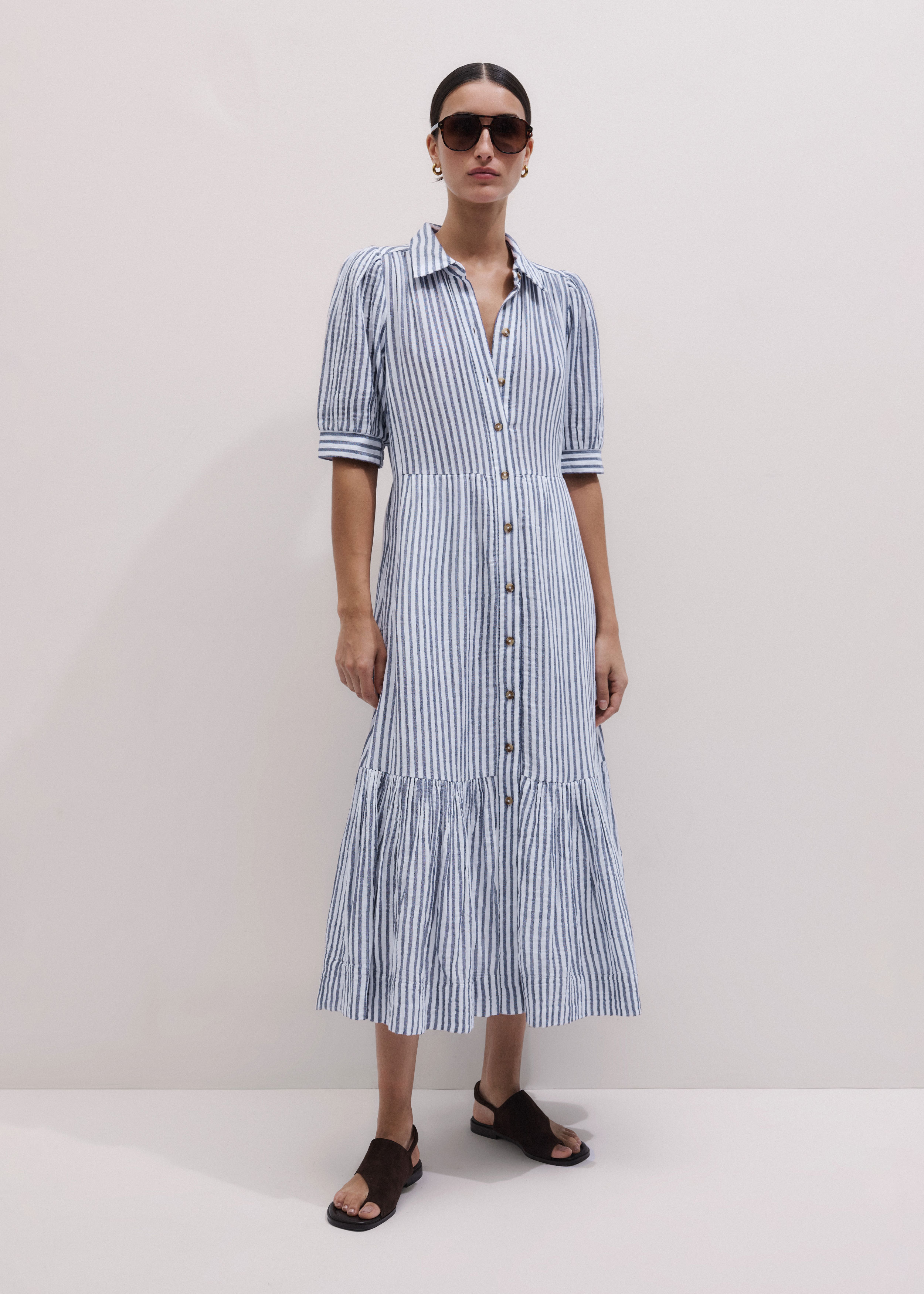 slim fit dress slacks Grey Gloria Shirt Dress