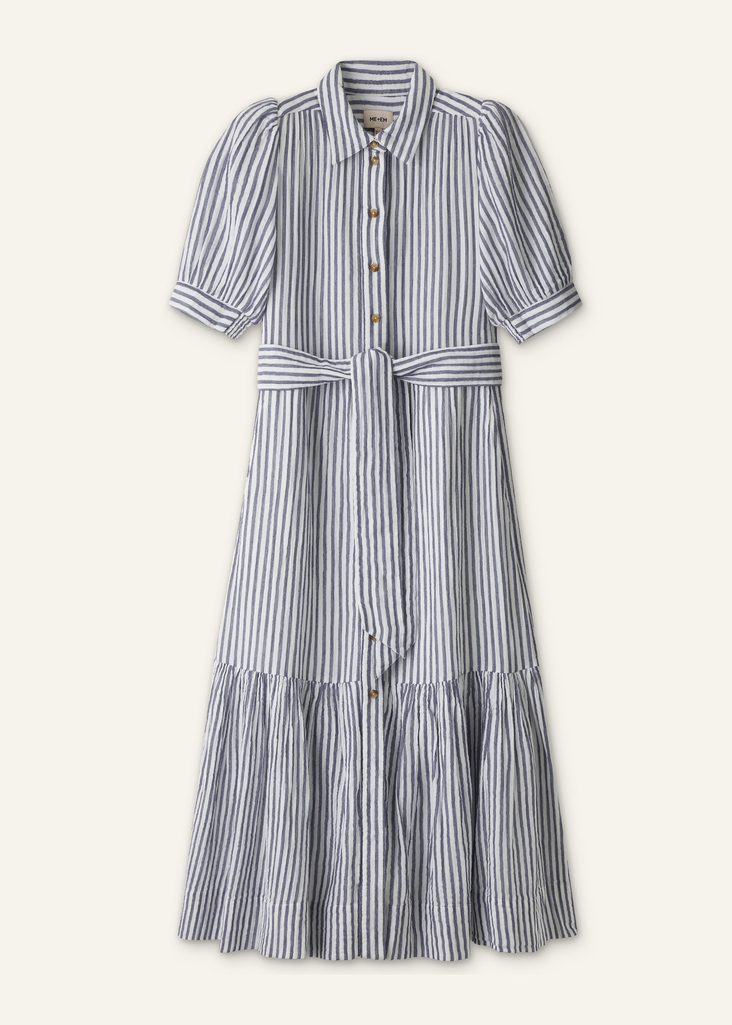 me and em shirt dress Women's Navy Midi Shirt Dress