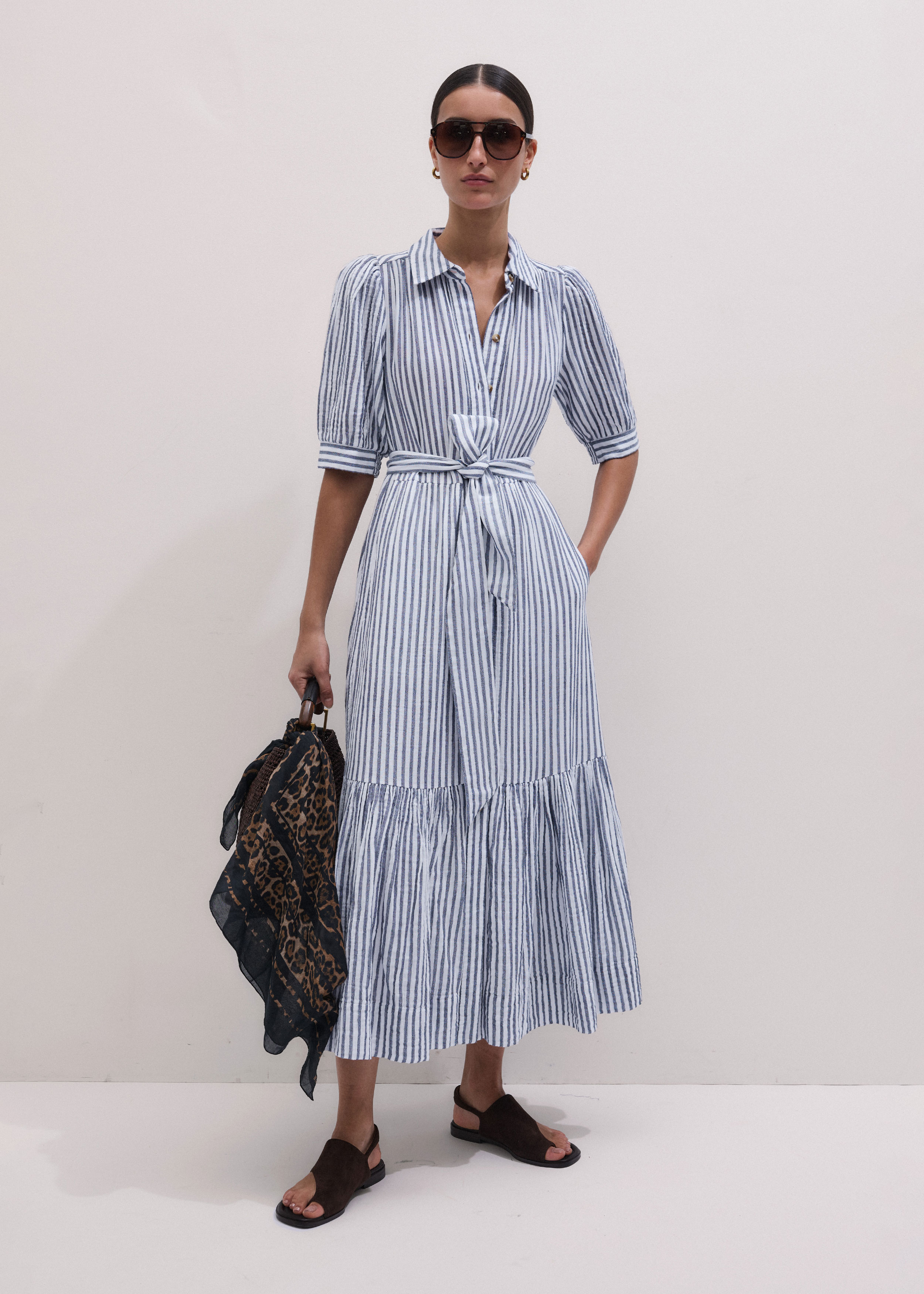 chinese dress ladies Cheesecloth Maxi Dress in Black