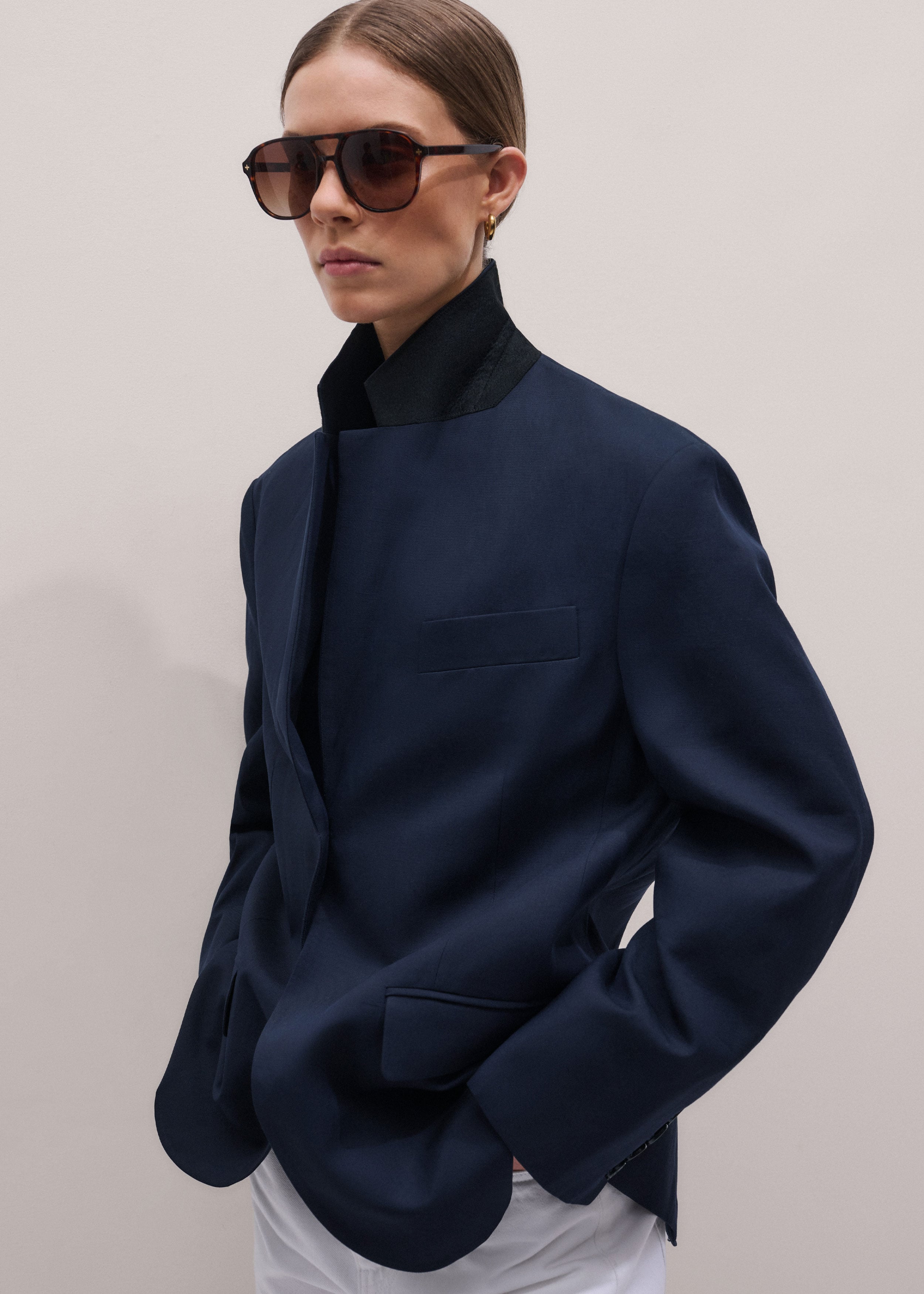 Women's Navy Icon Oversized Blazer | ME+EM