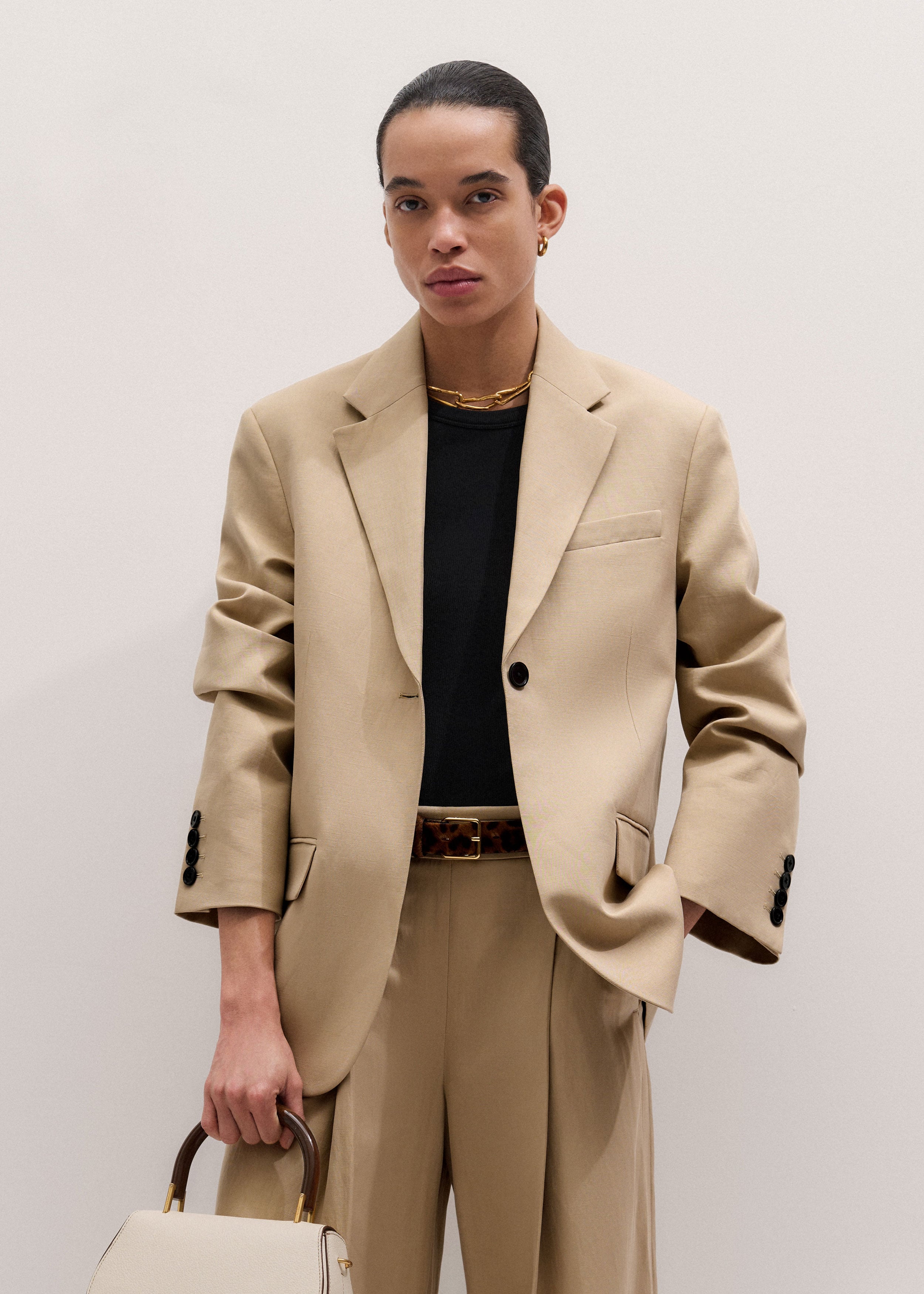 Women's Warm Stone Icon Oversized Blazer | ME+EM