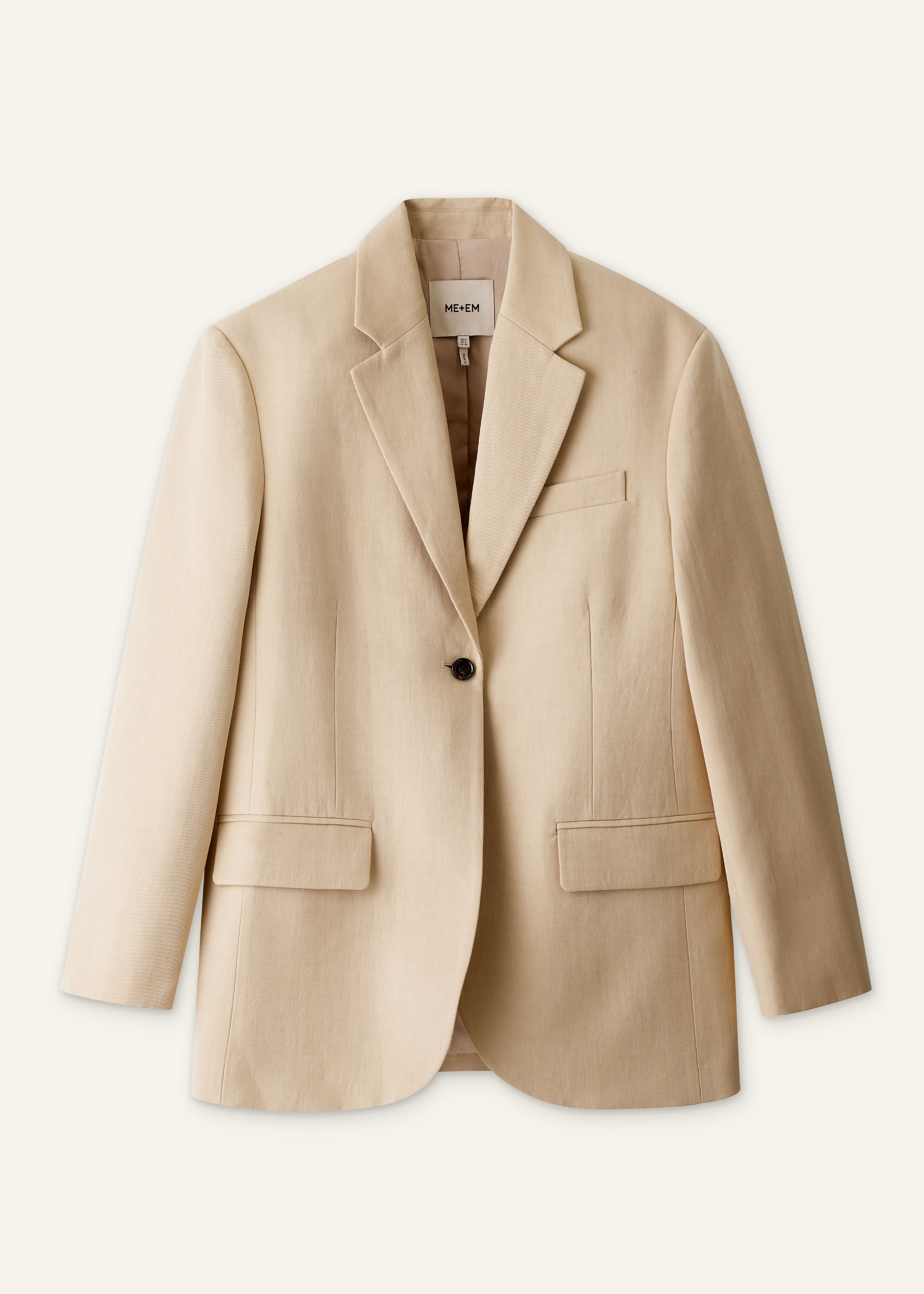 ME+EM Icon Oversized Blazer in Warm Stone