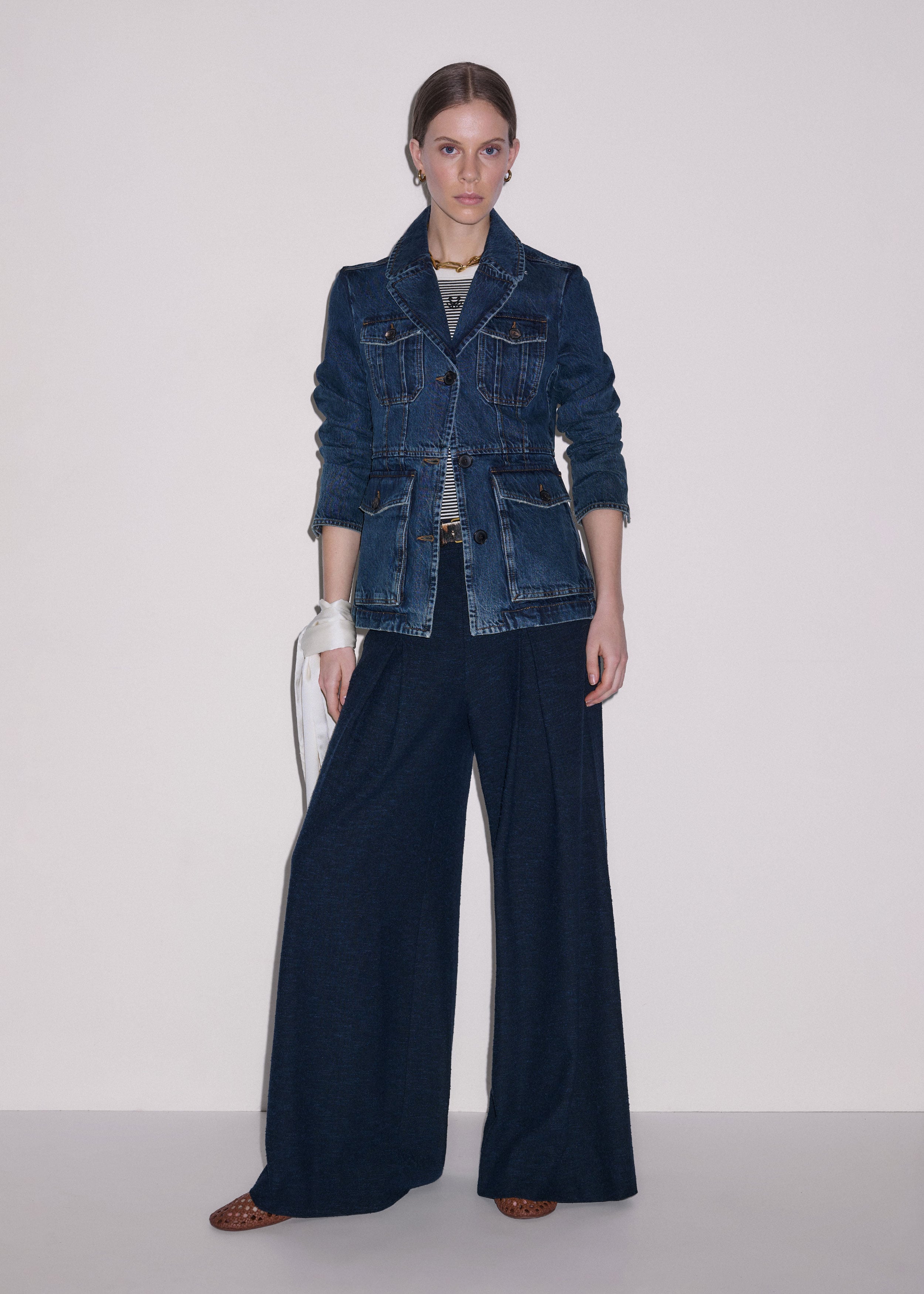 Women's Navy Very Wide-Leg Pant | ME+EM