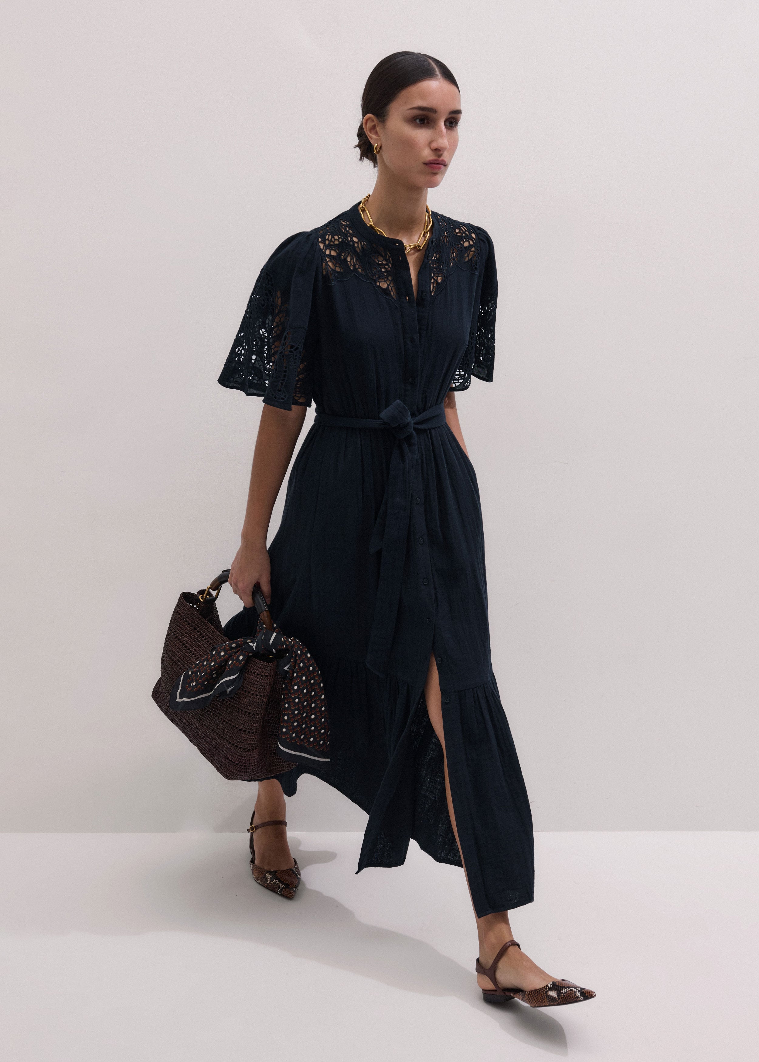 sachin and babi light blue dress Women's Lightweight Embroidered Maxi Dress + Wrap Dress