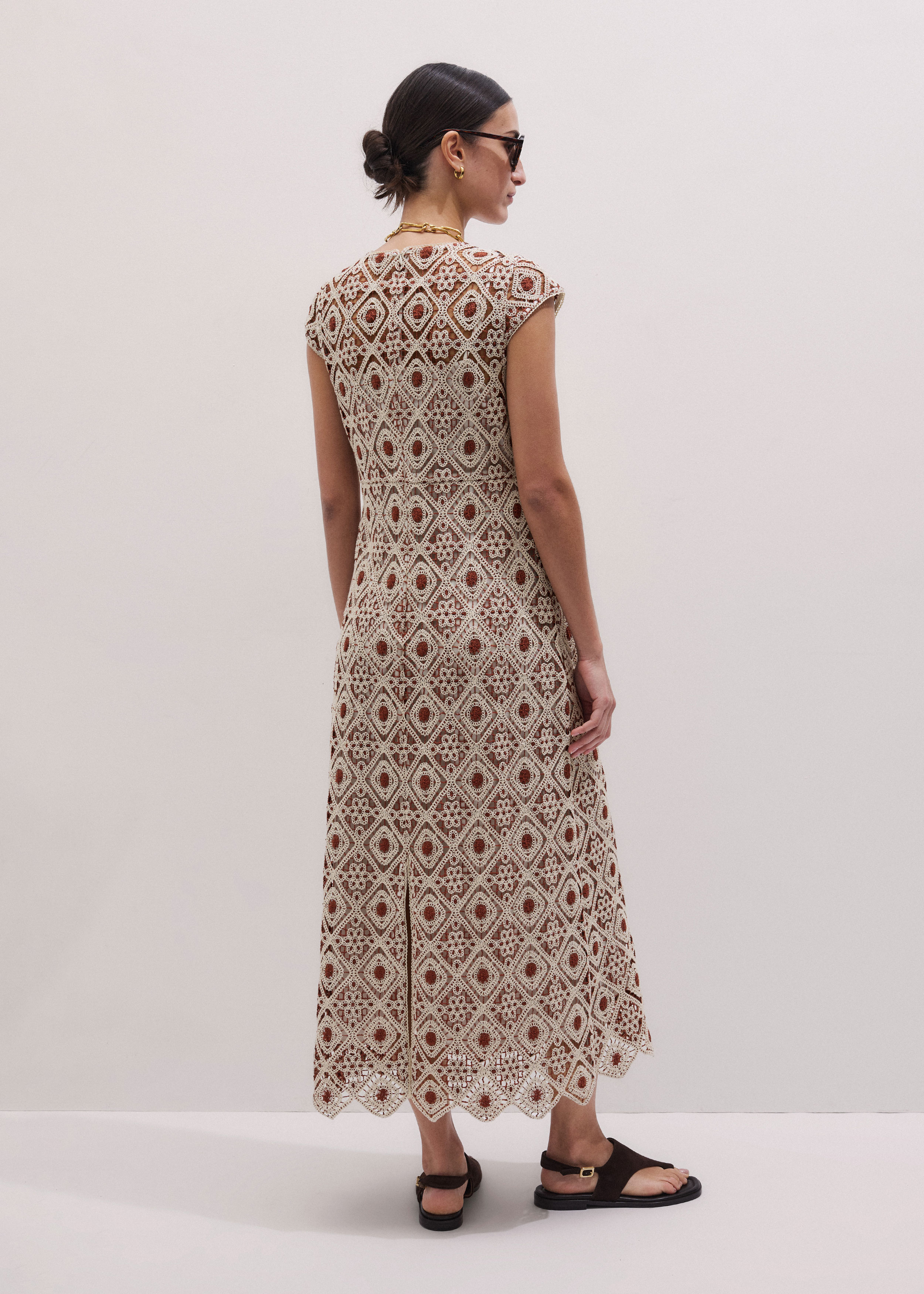 knit column dress Textured Knit Column Dress in Black