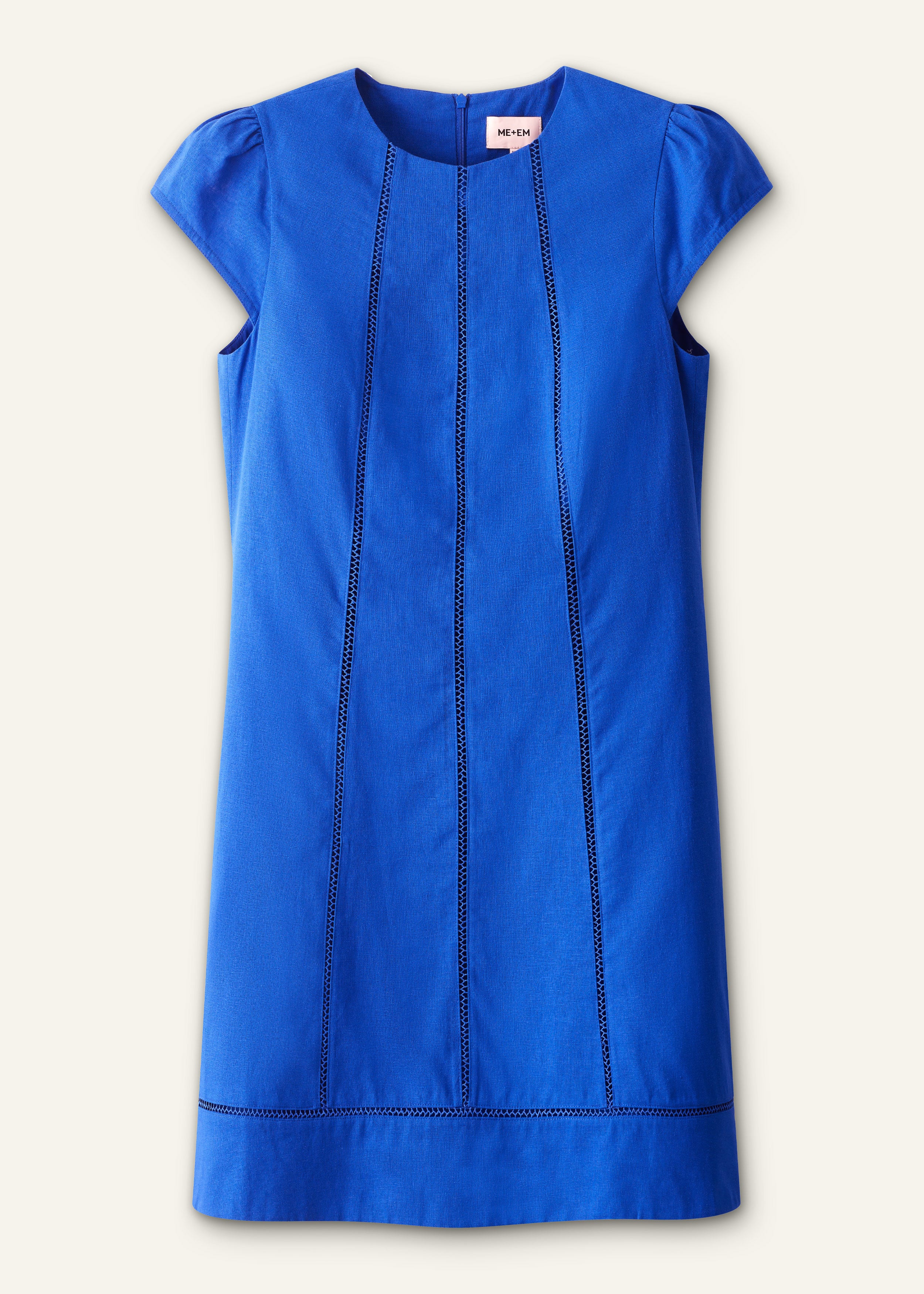 ME+EM A-Line Mini Dress in Intense Blue