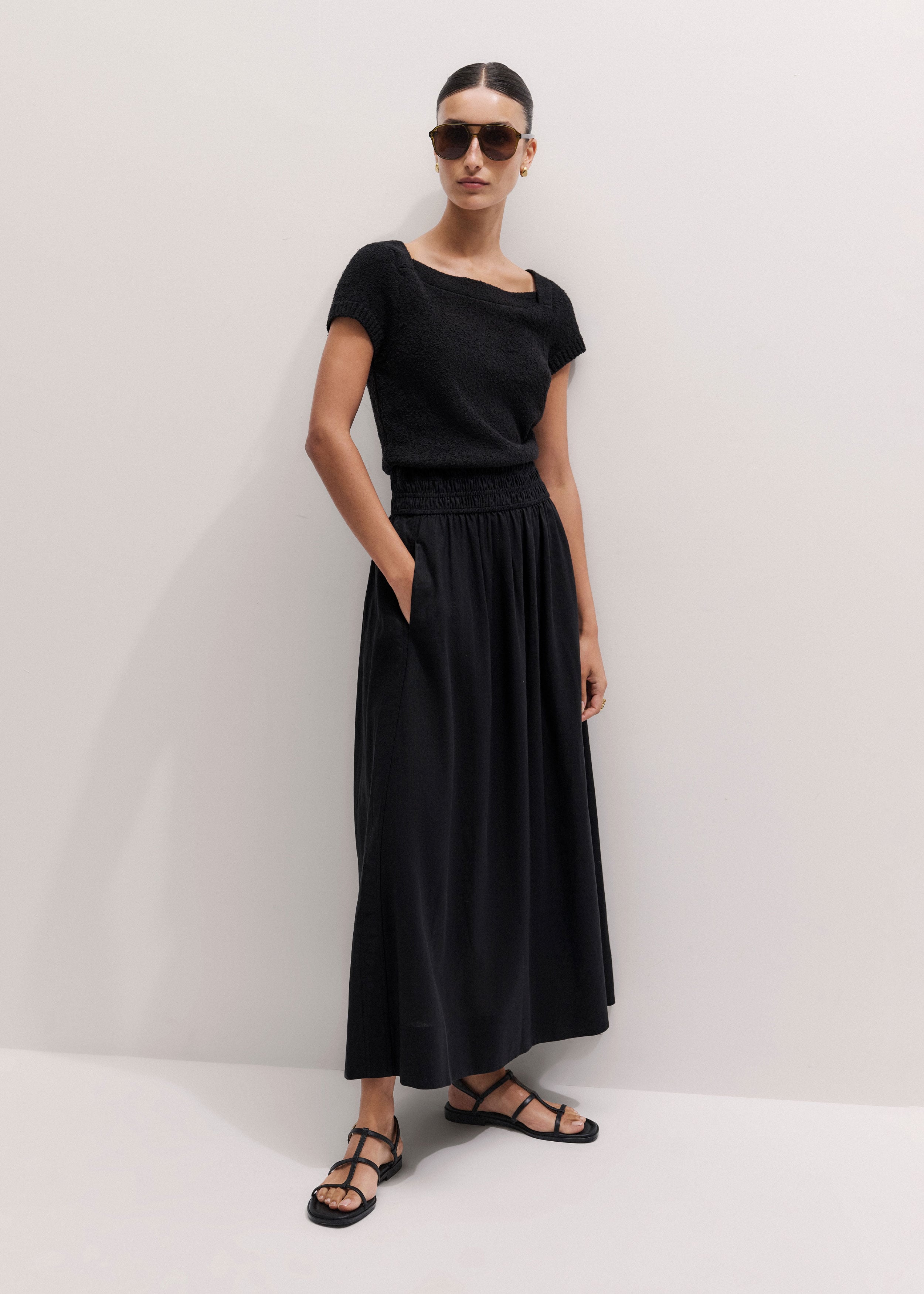 Mixed Media Maxi Dress