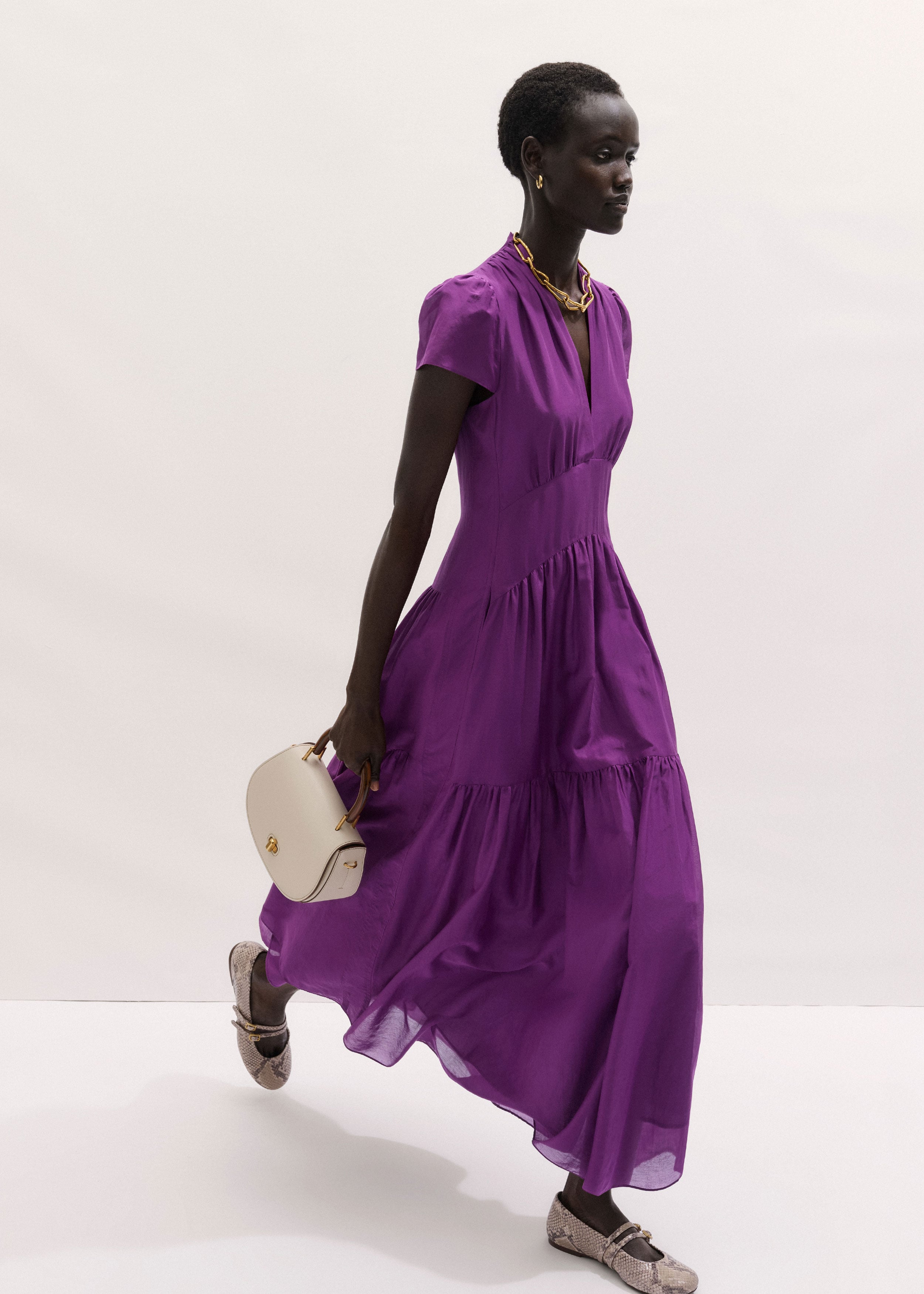 purple fit and flare maxi dress Women's Purple Cotton Fit + Flare Maxi Dress