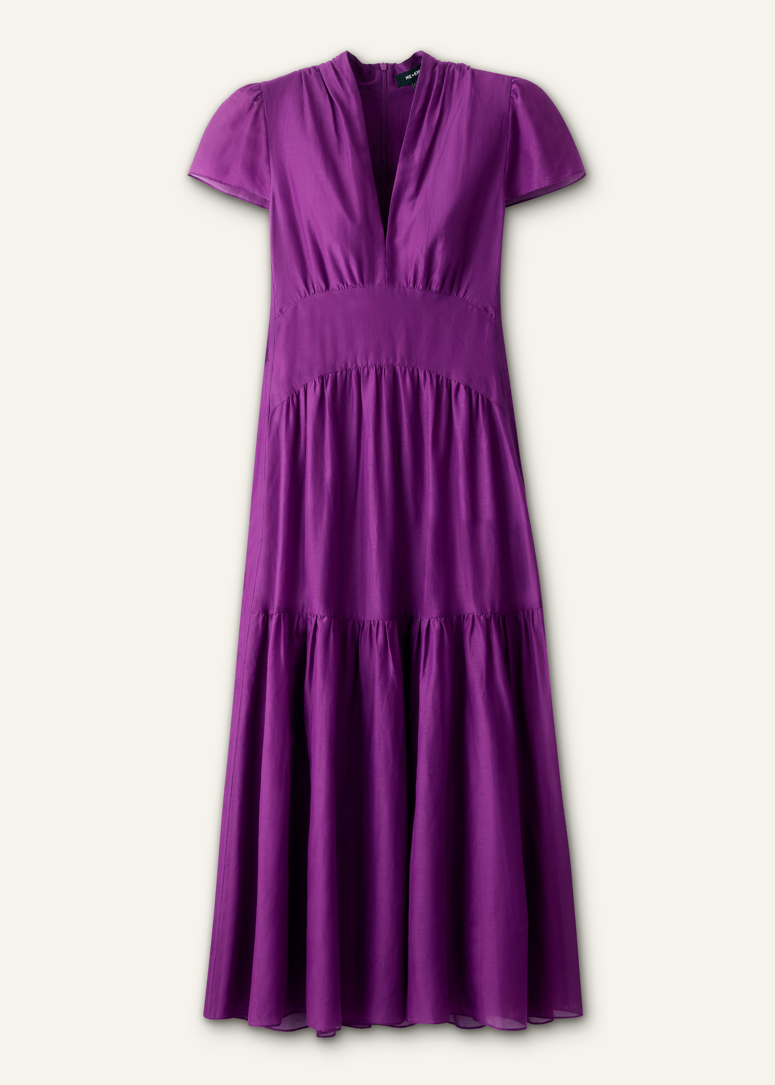 ME+EM Fit + Flare Maxi Dress in Violet Purple