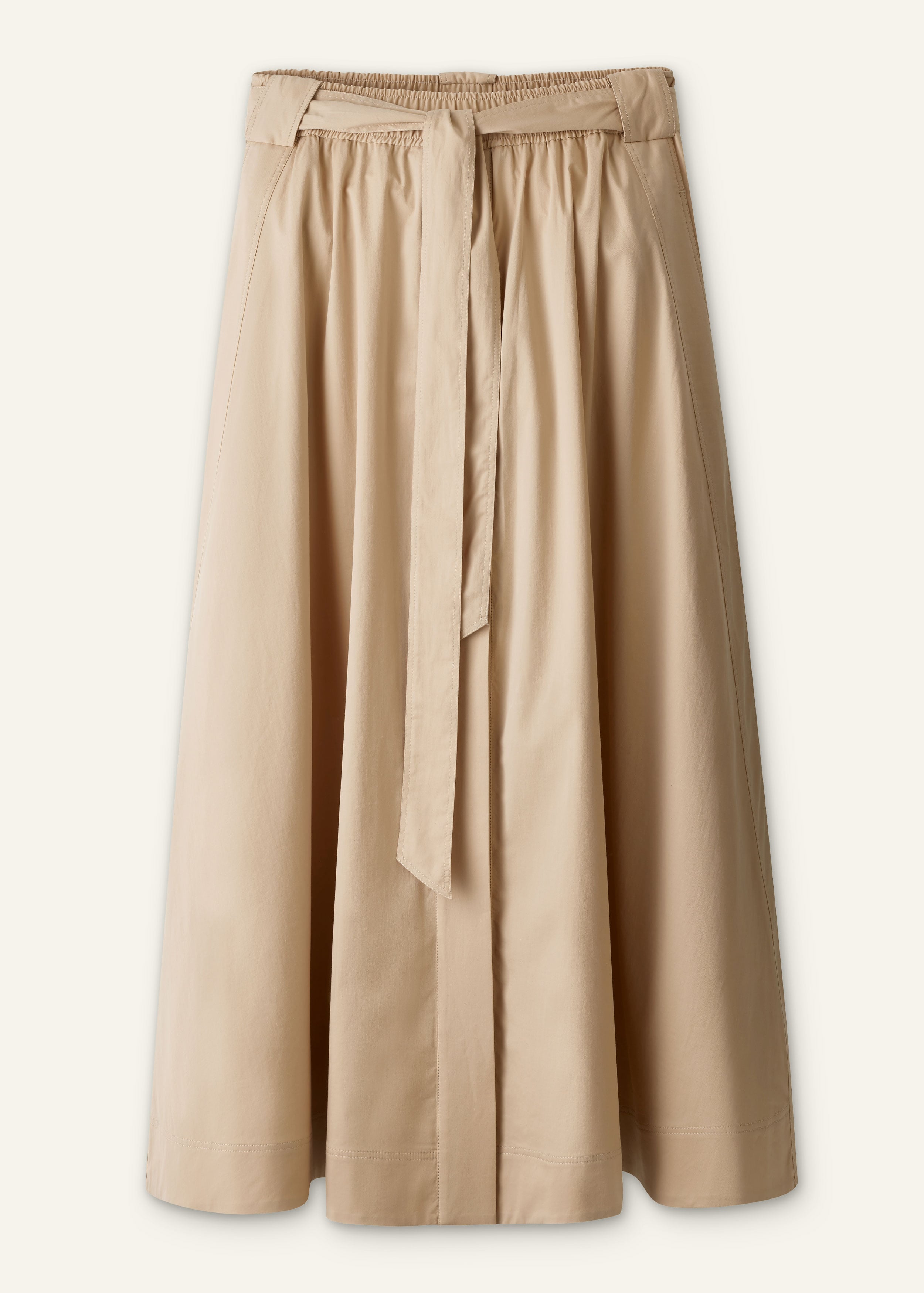 ME+EM Button Front Maxi Skirt in Warm Stone
