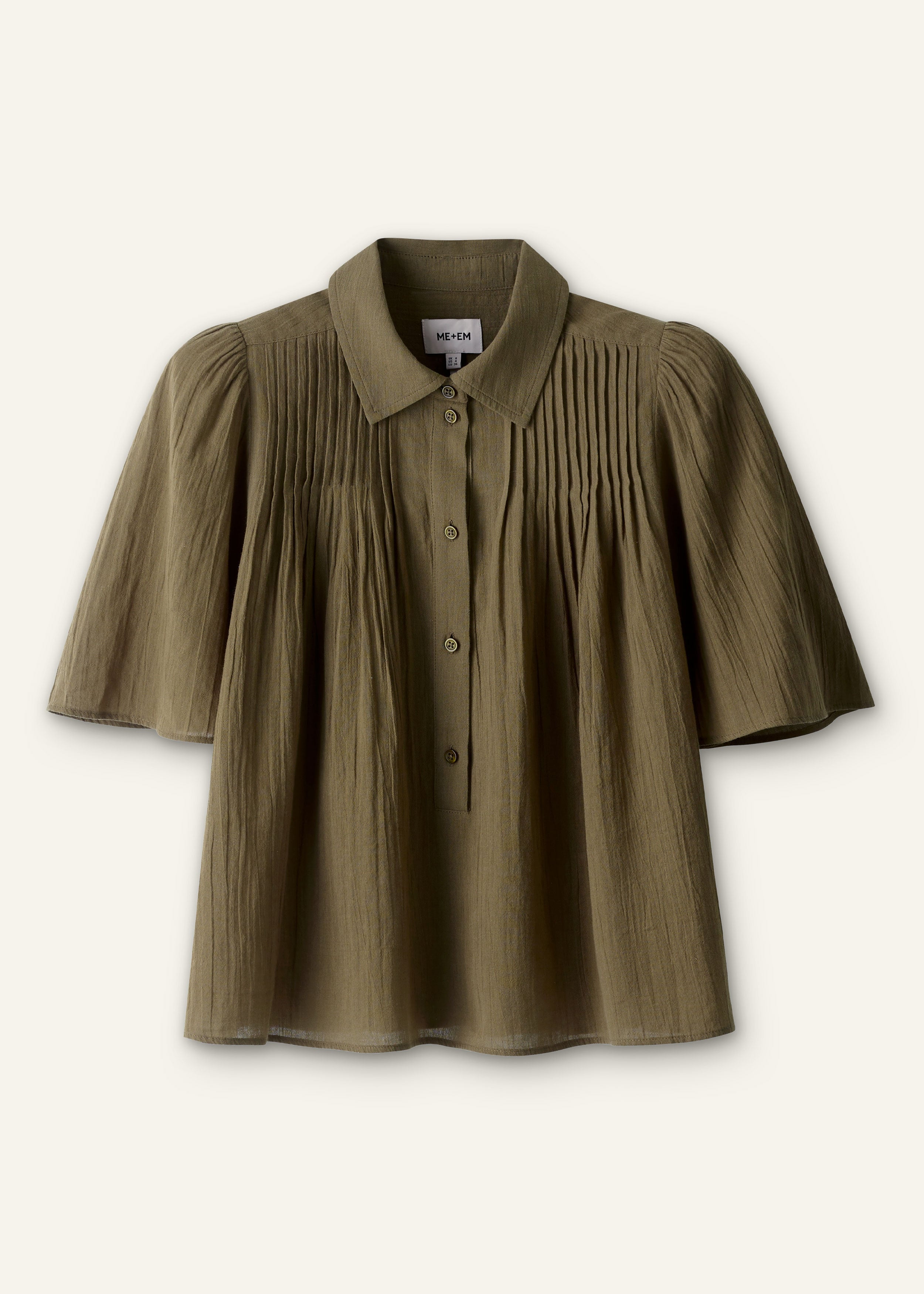 ME+EM Swing Blouse in Dusted Khaki