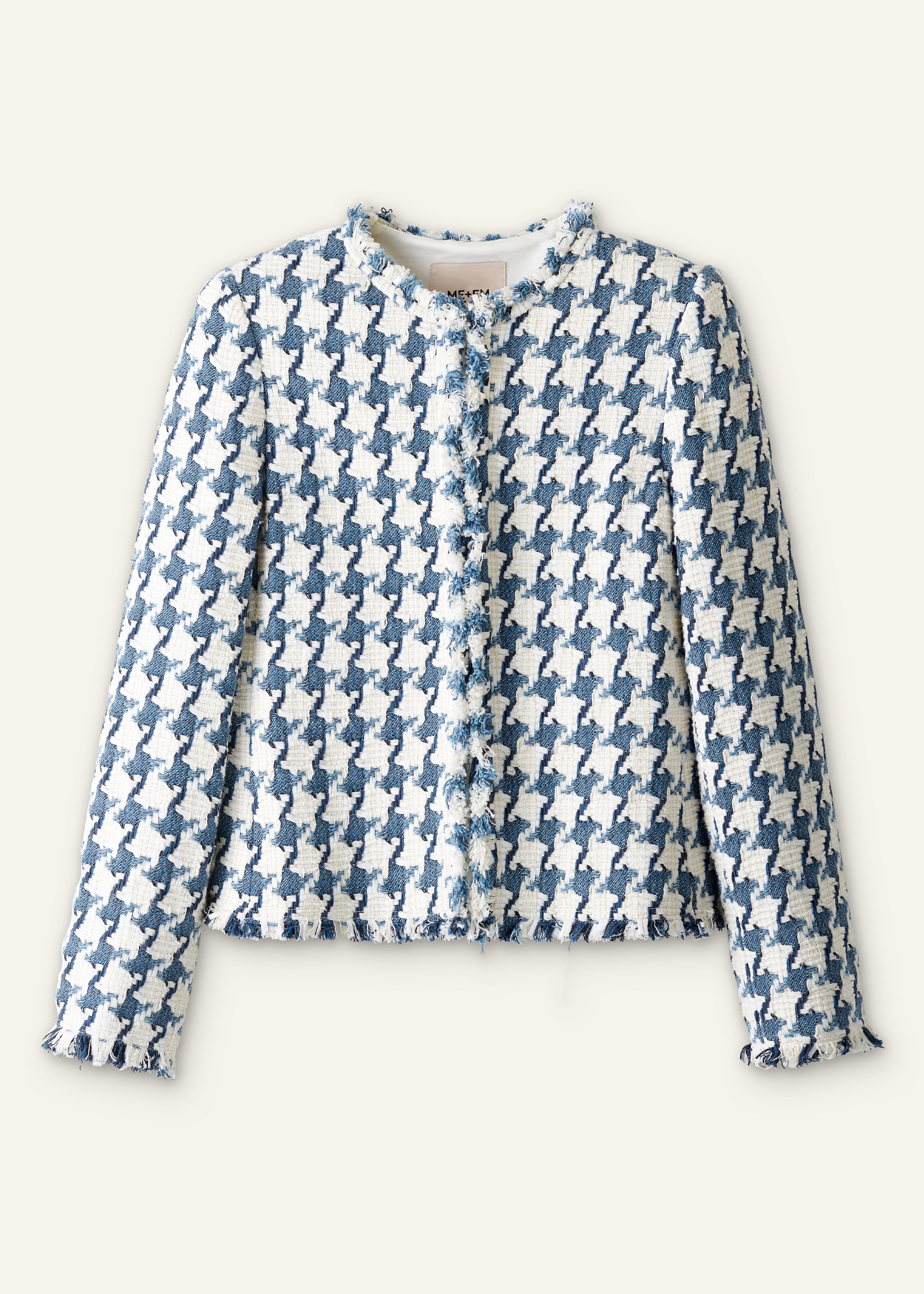 ME+EM Heritage Short Jacket in Navy/Soft White