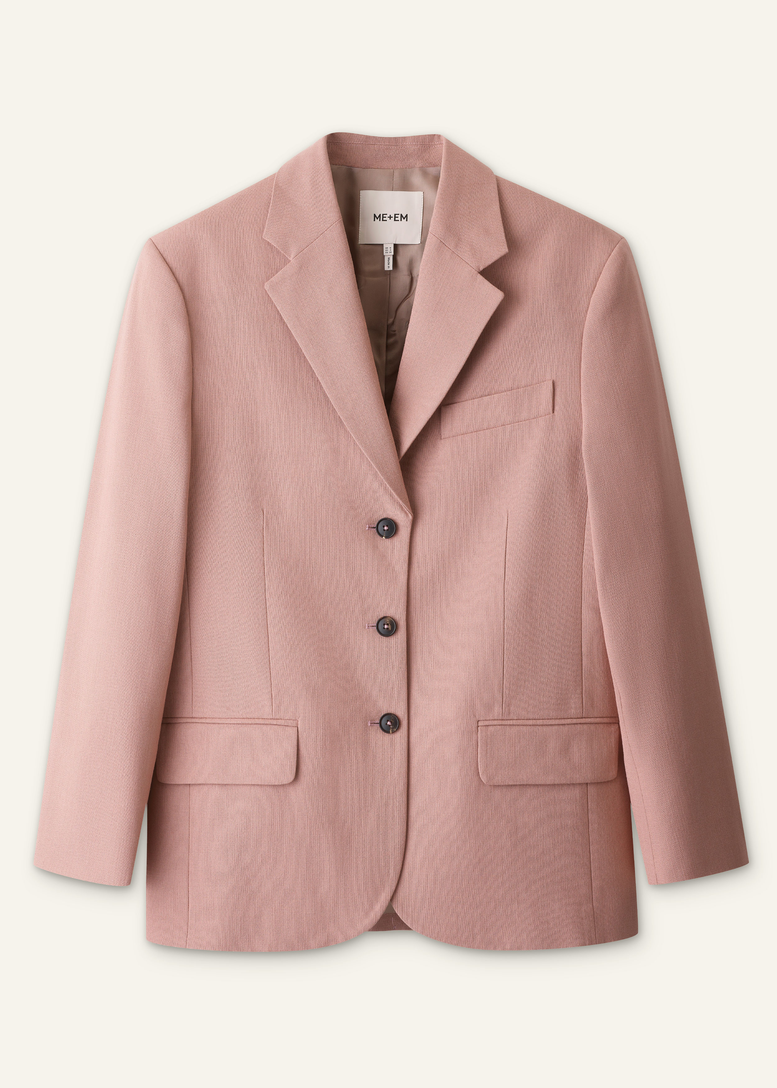 ME+EM Icon Oversized Blazer in Blush Pink