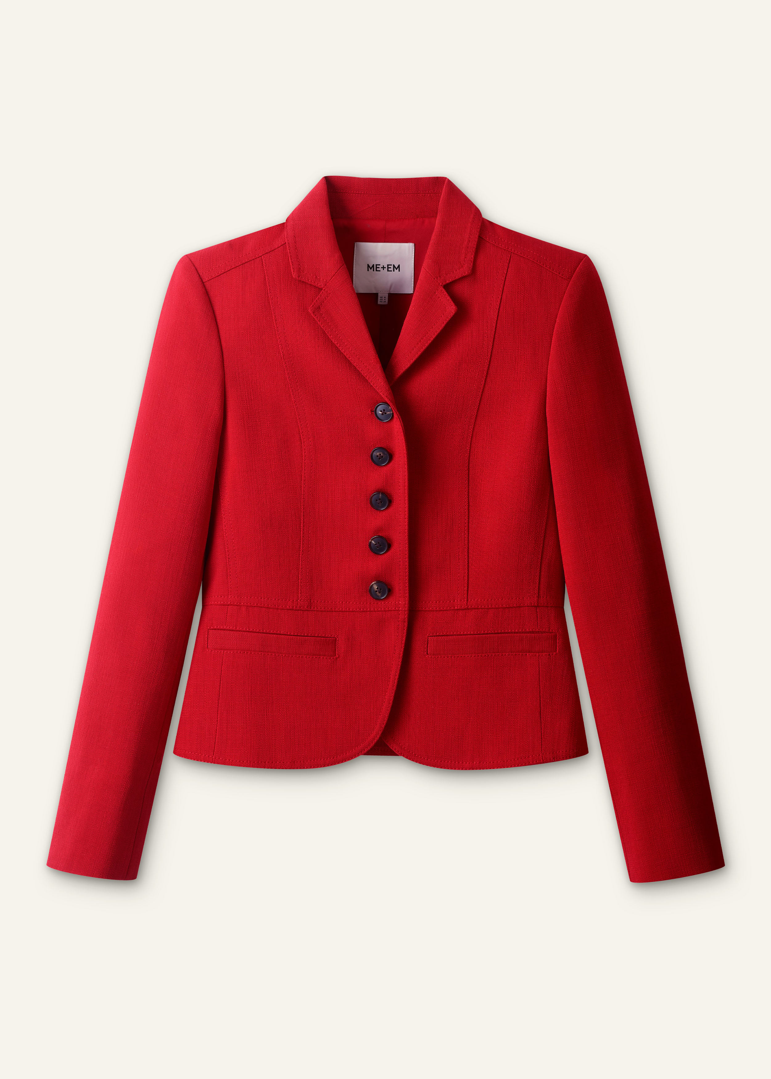 ME+EM Fitted Utility Jacket in Ruby Red