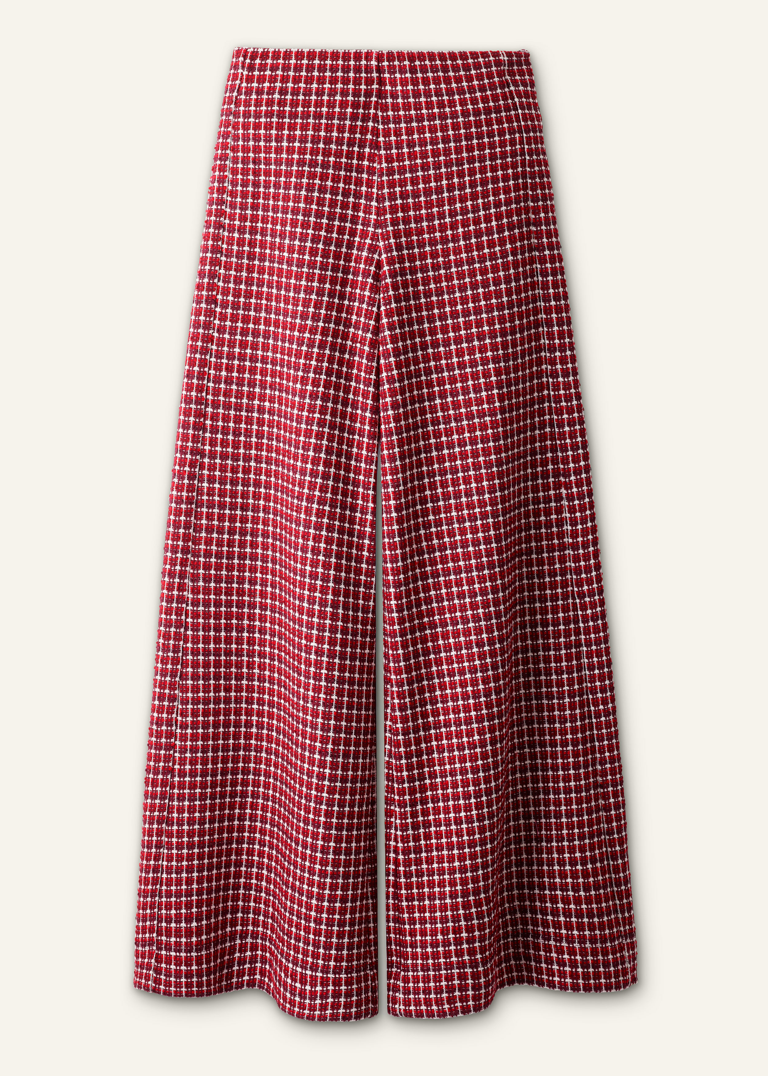 ME+EM Wide Palazzo Pant in Pomegranate Red Multi