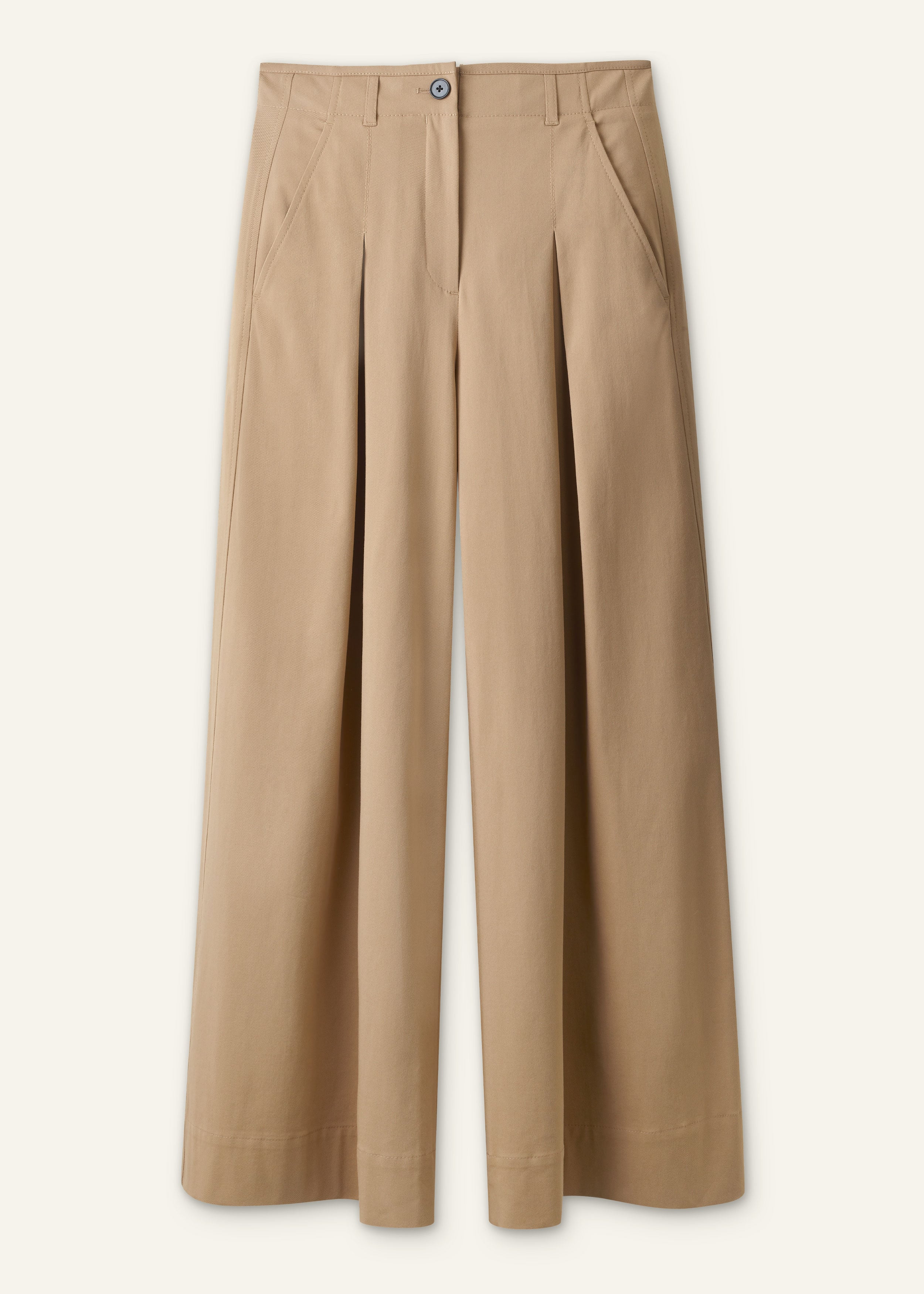 ME+EM Very Wide-Leg Trouser in Light Caramel