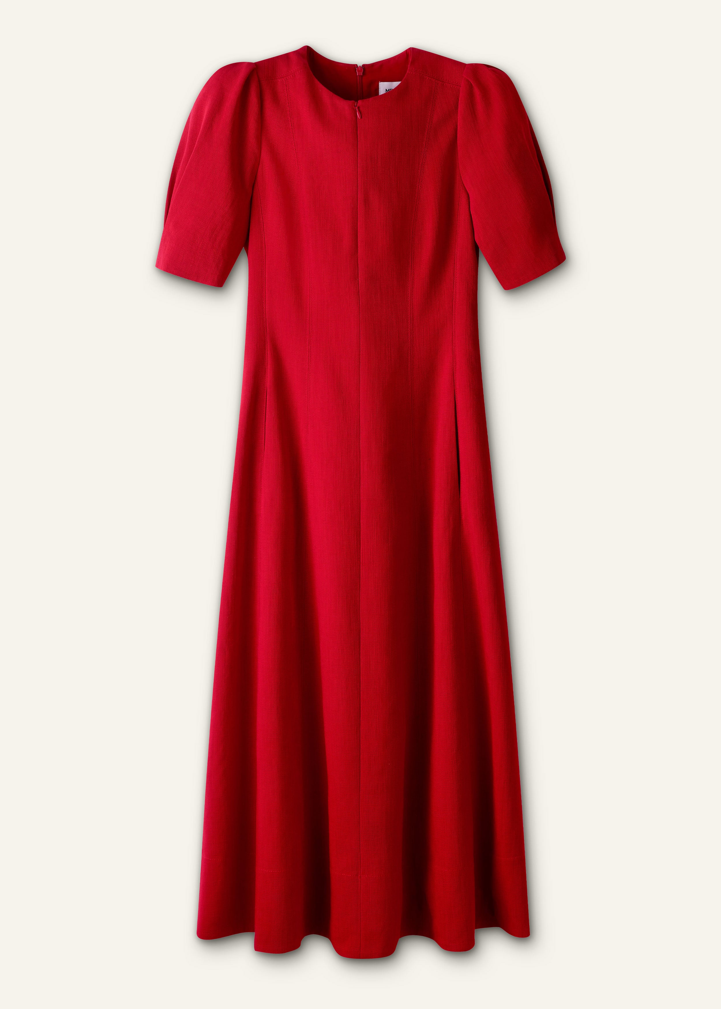ME+EM Fit + Flare Maxi Dress in Ruby Red