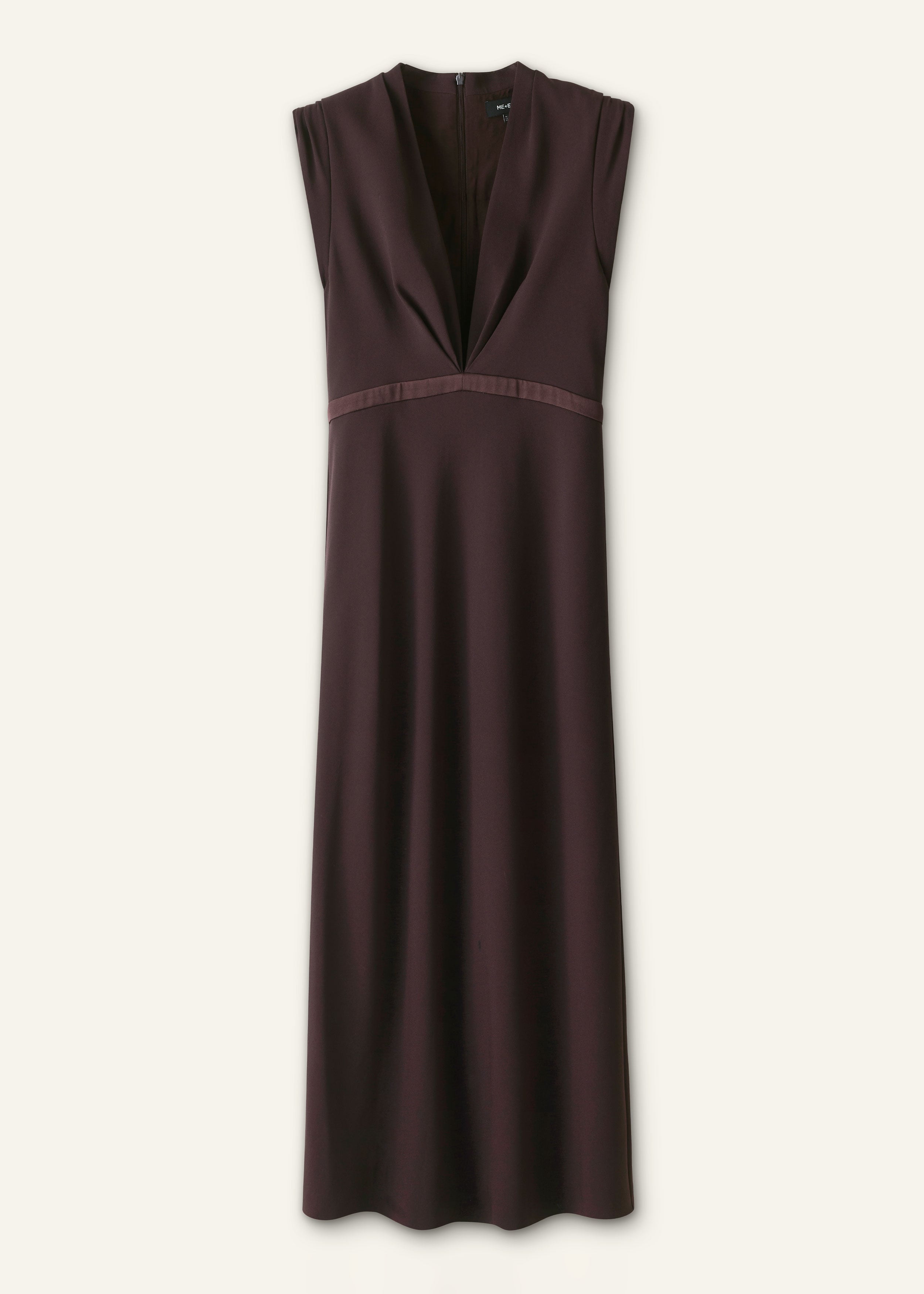 ME+EM 2-in-1 Bias Maxi Dress in Cocoa Brown