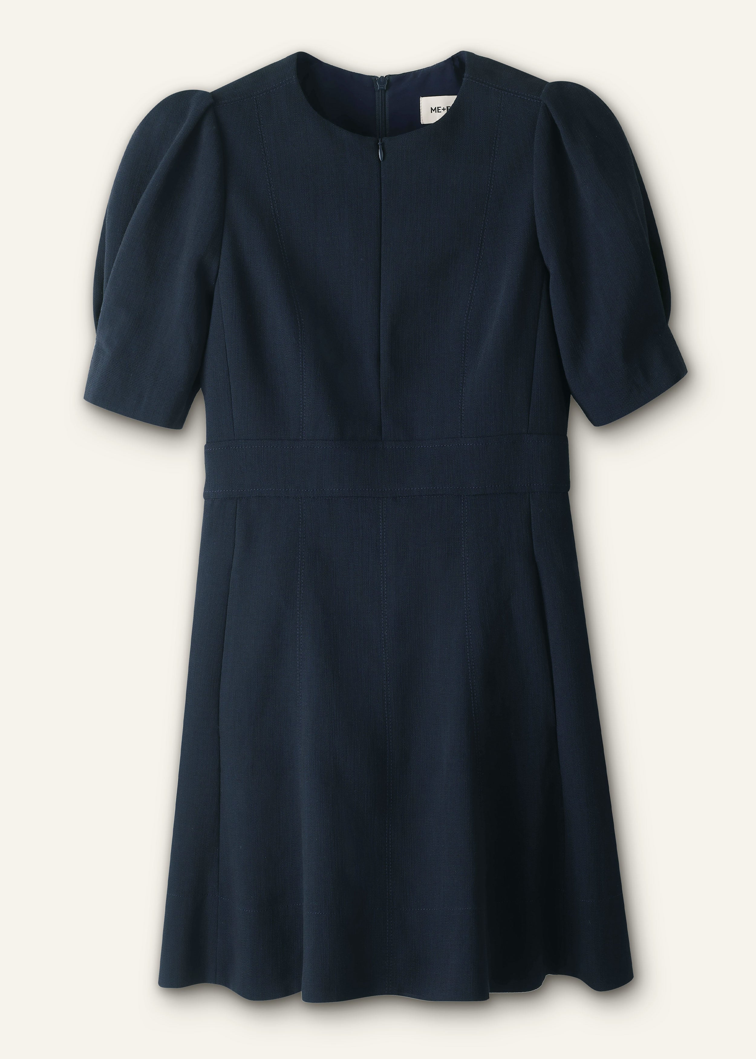 ME+EM Fit + Flare Short Dress in Navy