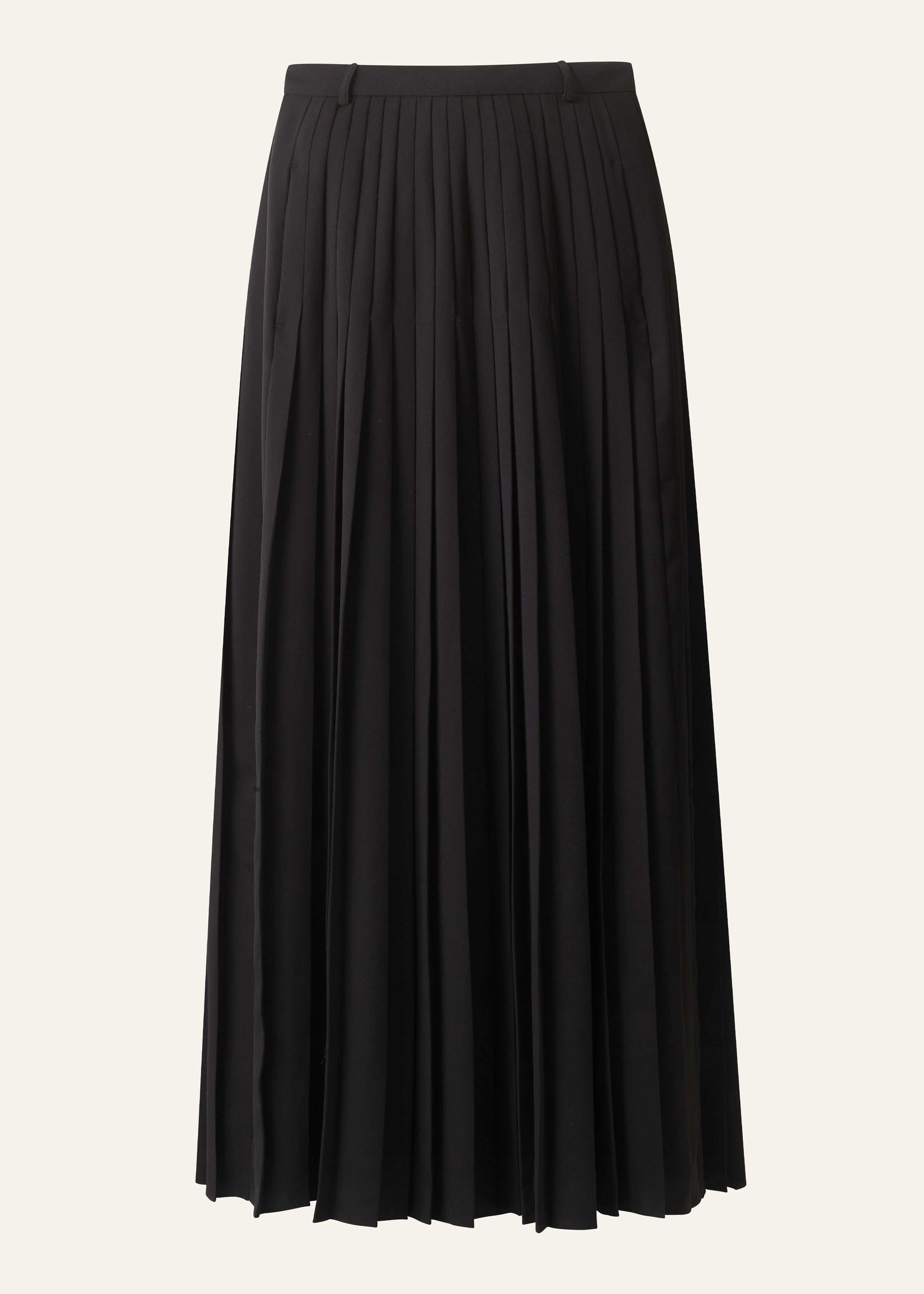ME+EM Slit Pleated Maxi Skirt in Black